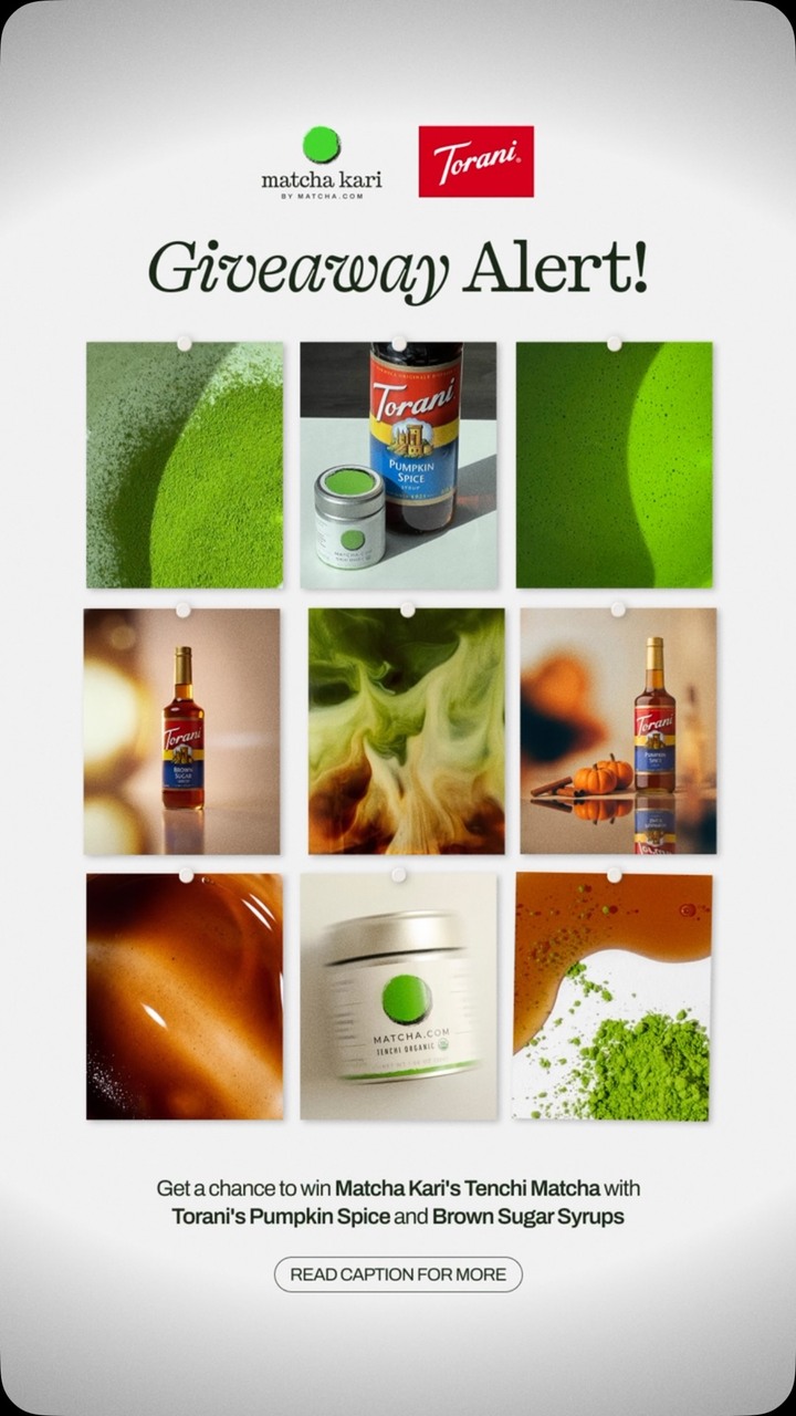 Matcha.com Facebook ad: MATCHA KARI & TORANI FALL GIVEAWAY