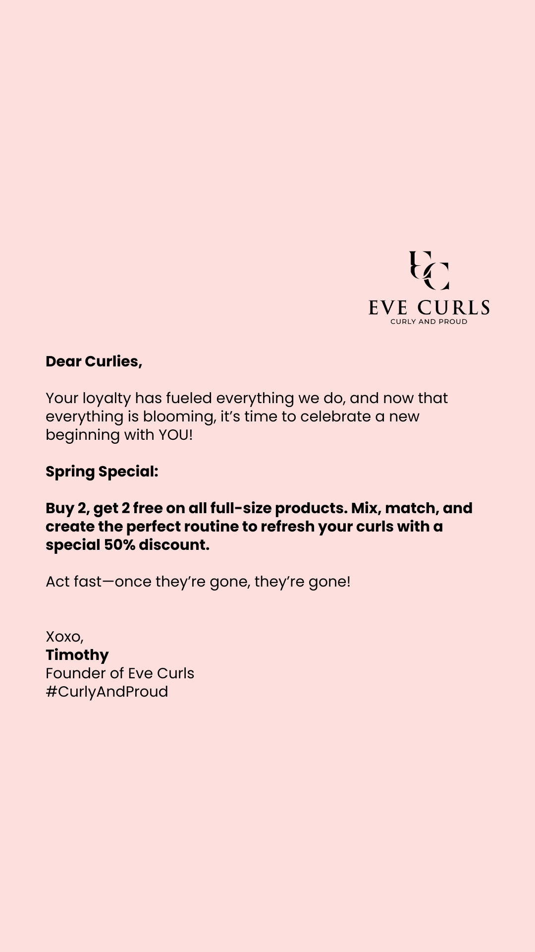 Eve Curls Facebook ad