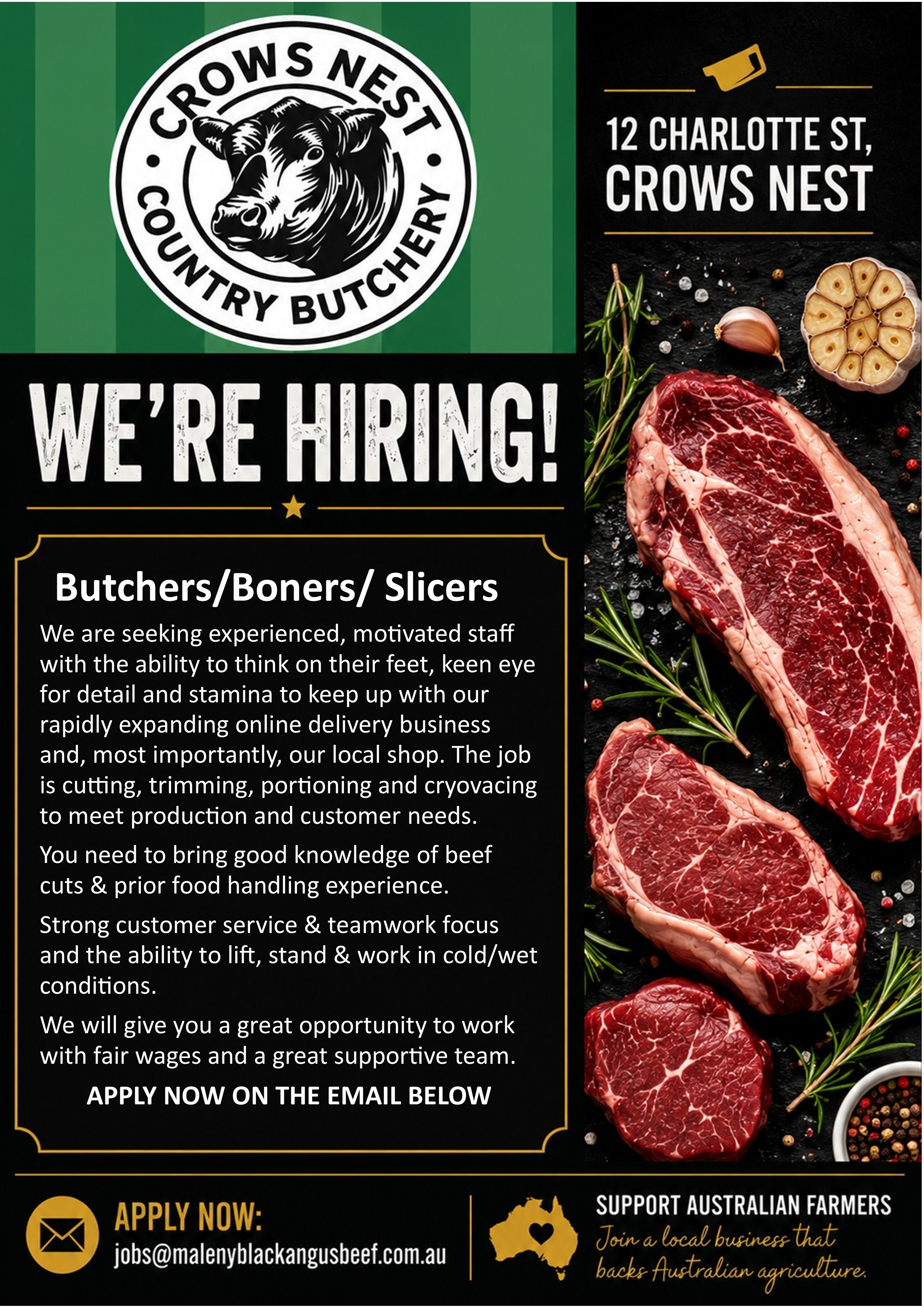 Crows Nest Country Butchery Facebook ad