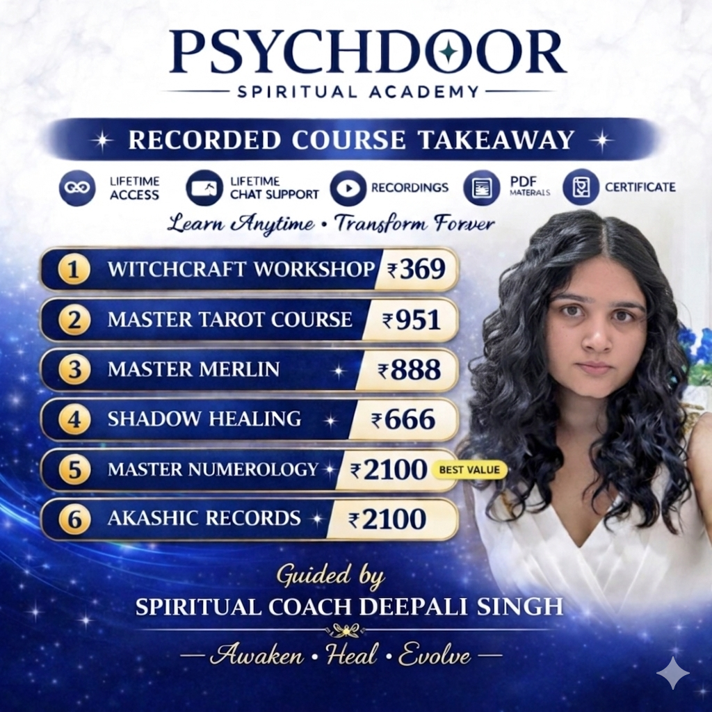 Psychdoor Academy Facebook ad: Whether you're drawn to Tarot, Numerology, or exploring…