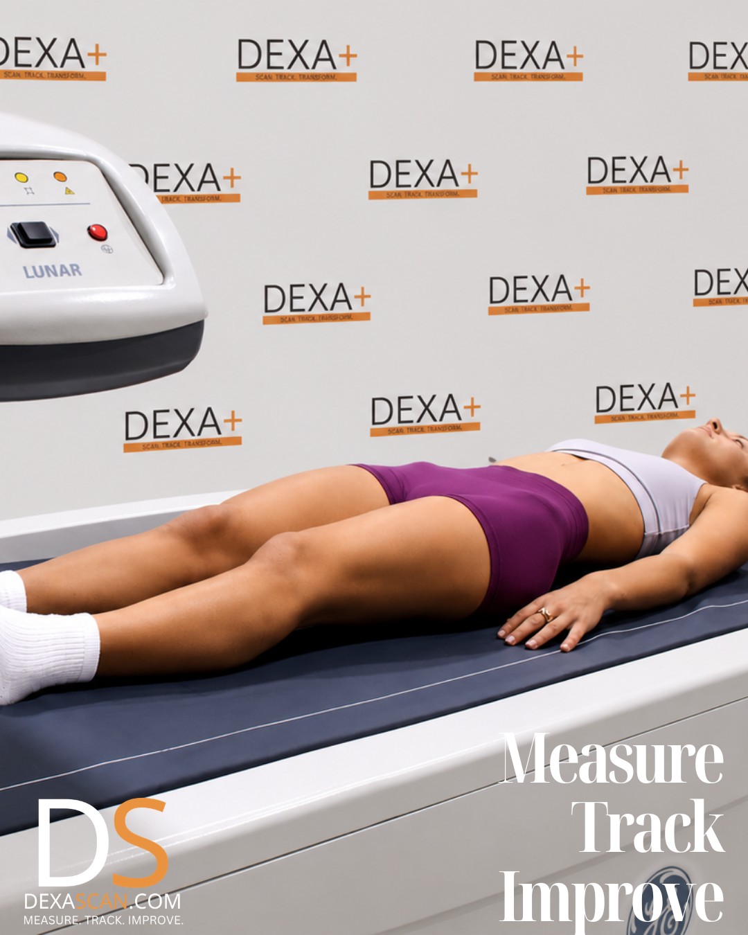 DEXAScan.com Facebook ad: Measure. Track. Improve.