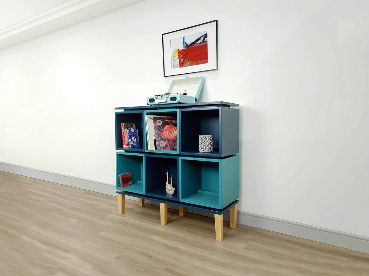 Articulum Facebook ad: Record storage that looks like premium furniture
