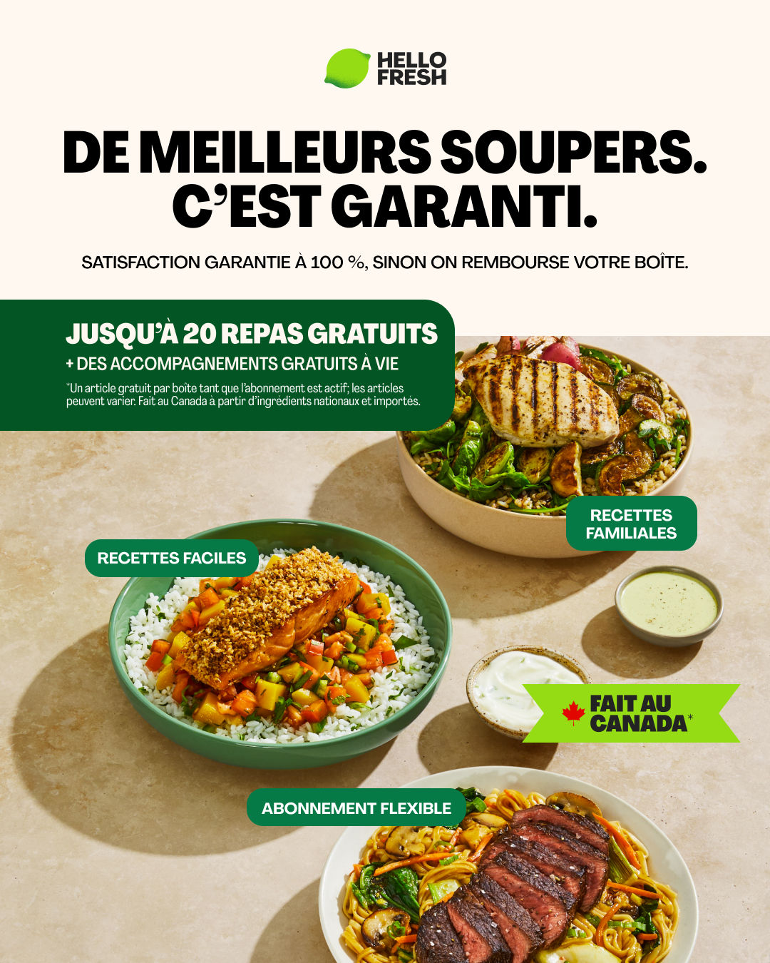 HelloFresh Facebook ad