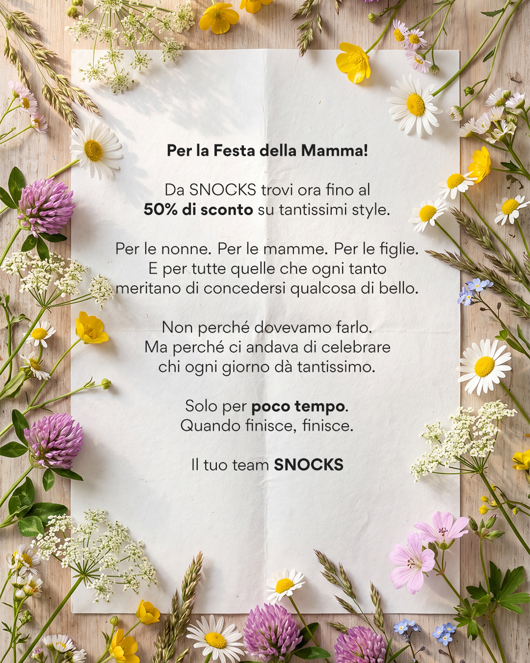 Snocks Facebook ad