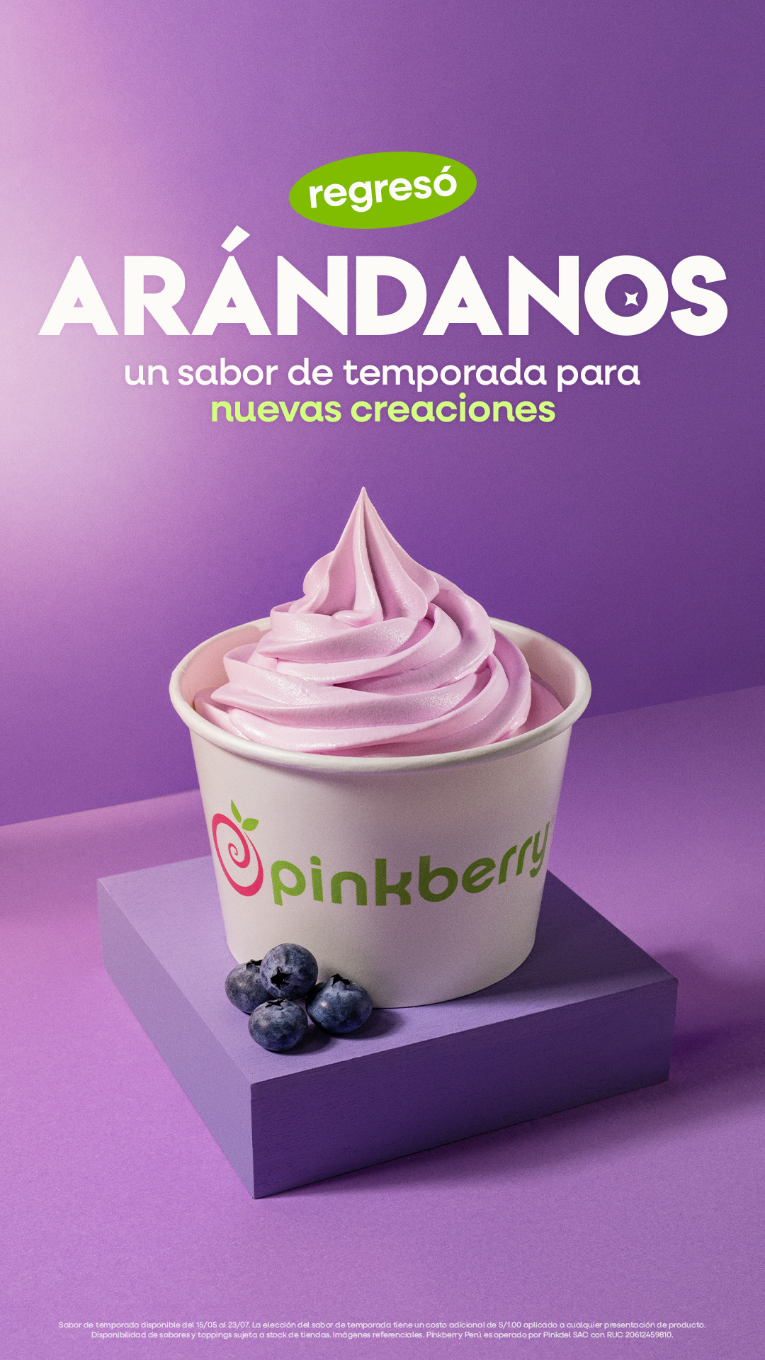 Pinkberry Perú Facebook ad from Jun 1, 2026