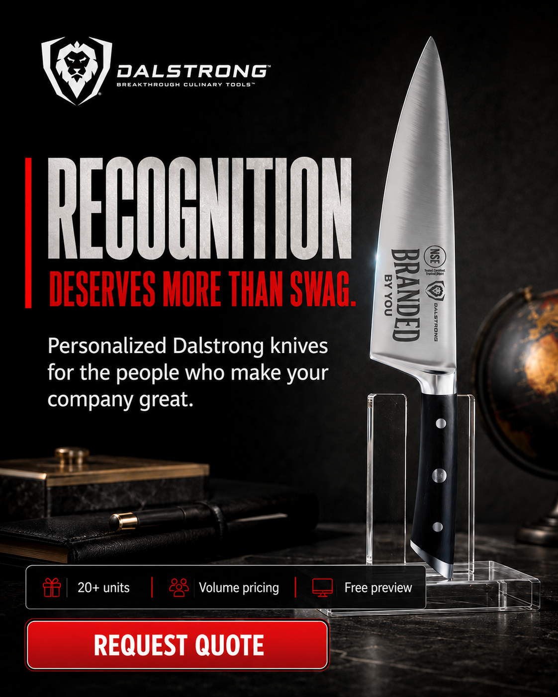 Dalstrong Facebook ad: Milestone Gifts, Engraved