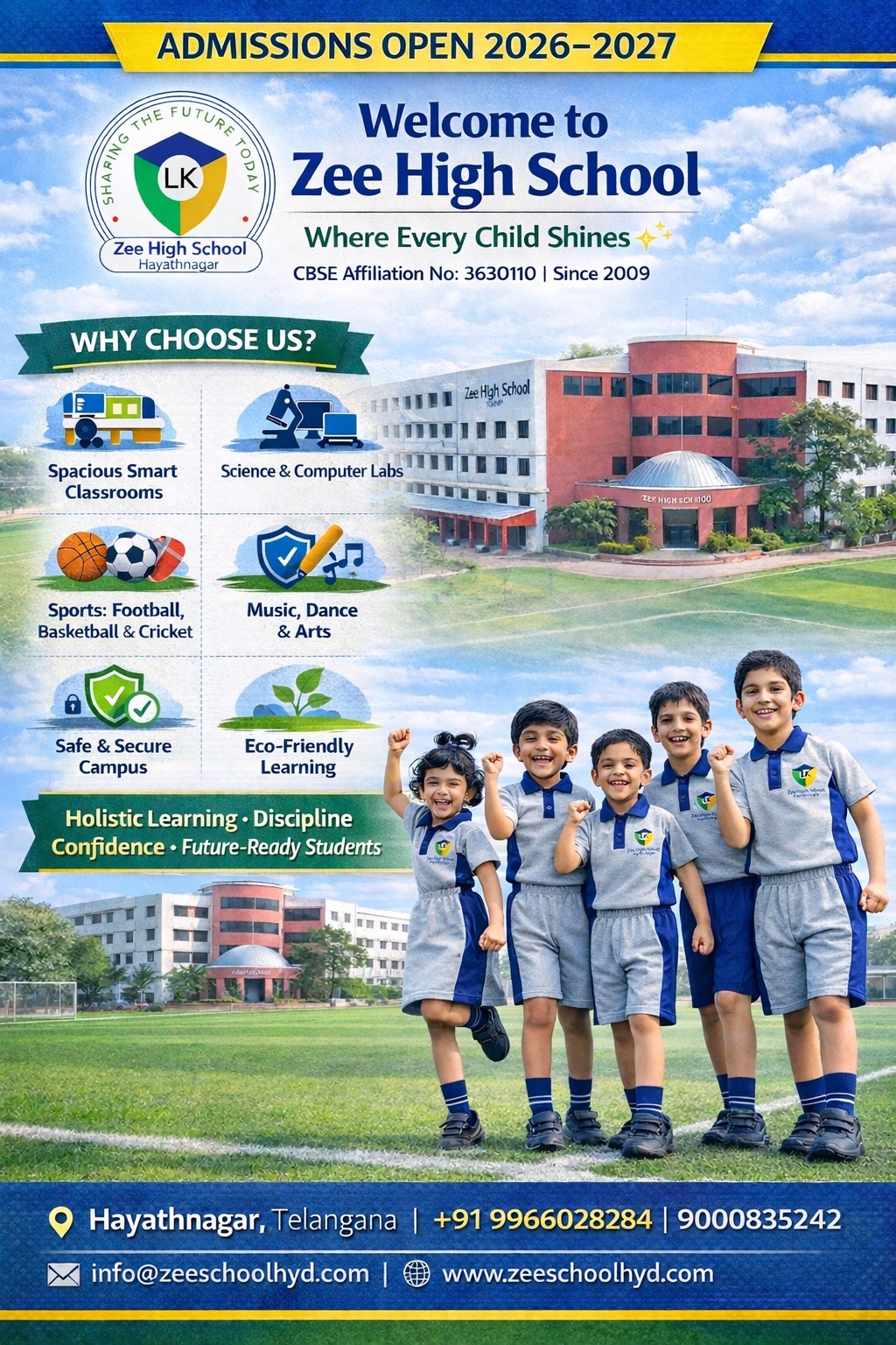 Zee High school Hayatnagar Facebook ad