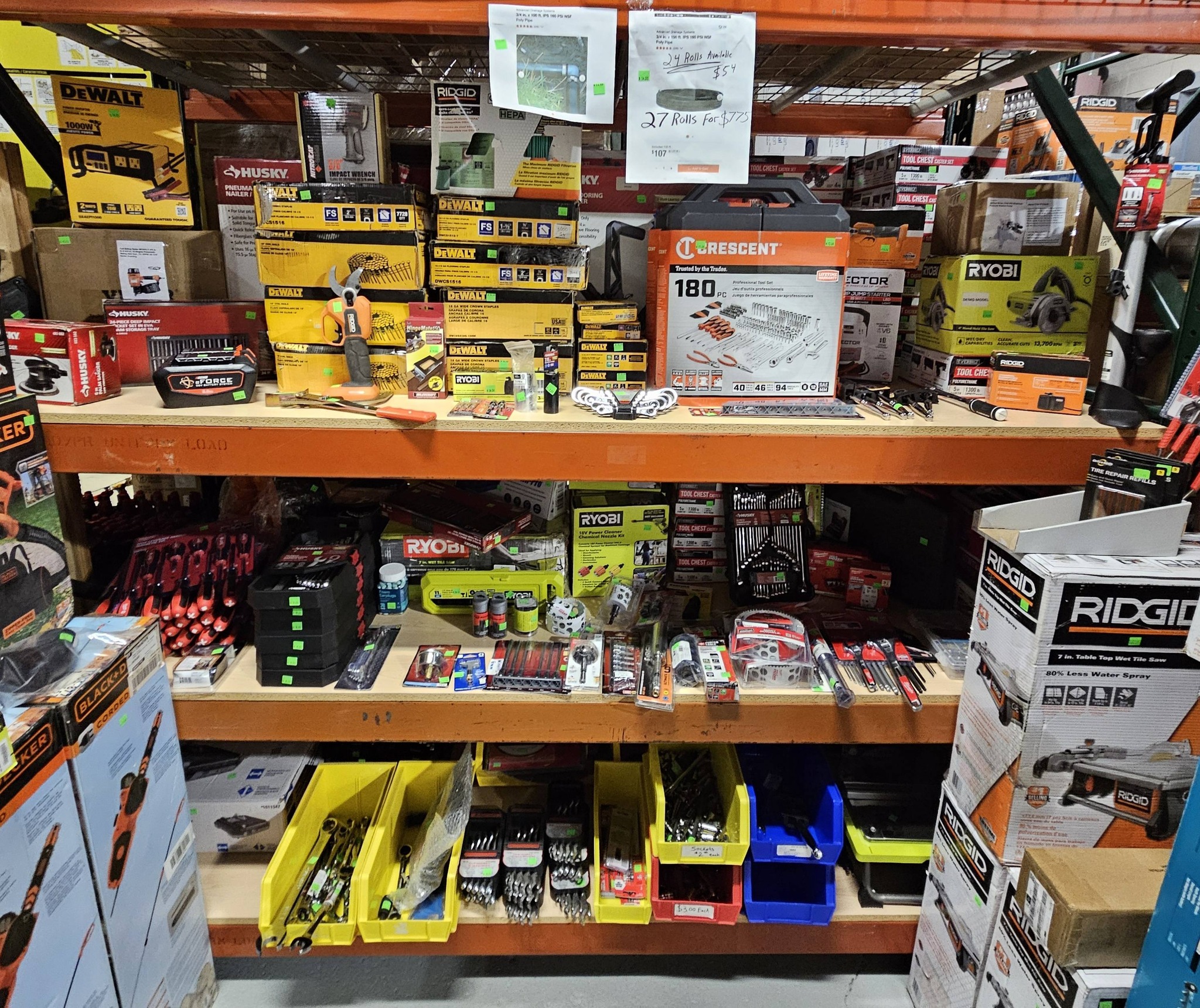 Pocono Liquidations Facebook ad: POCONO LIQUIDATIONS, MASSIVE HIGH-END INVENTORY DROP