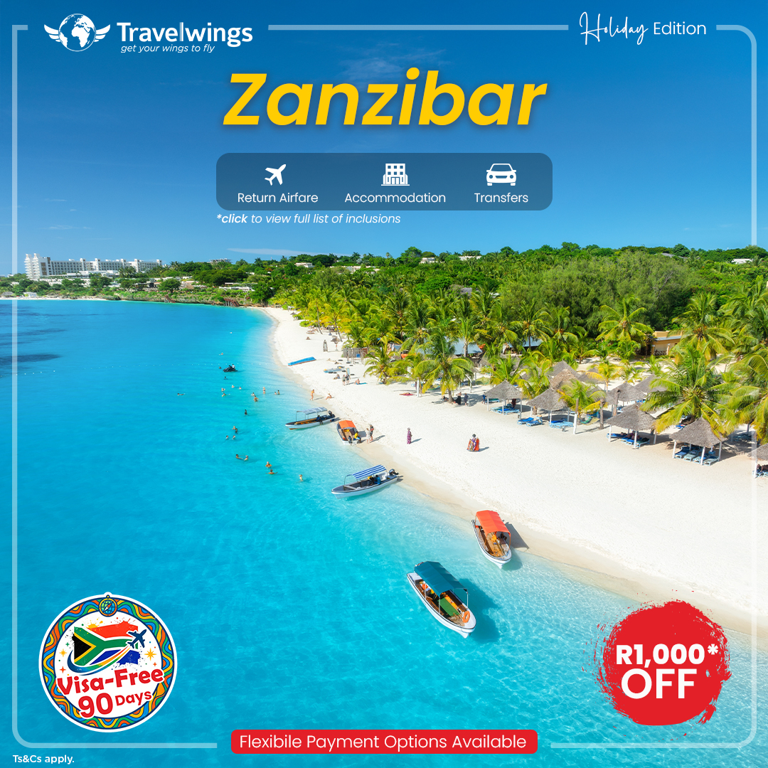 Travelwings.com Facebook ad: Explore the most popular destinations for South Africans…
