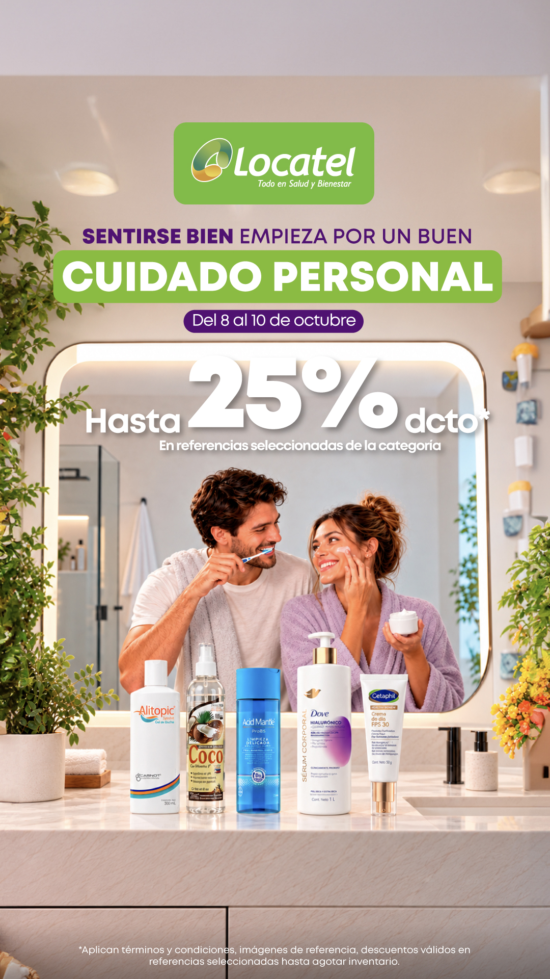 Locatel Colombia Facebook ad: ¡Sentirse bien empieza hoy!