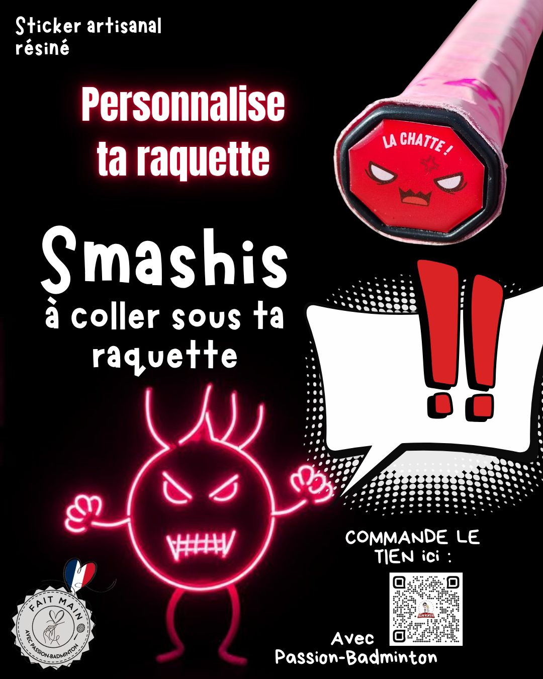Passion Badminton Facebook ad: La Chatte!