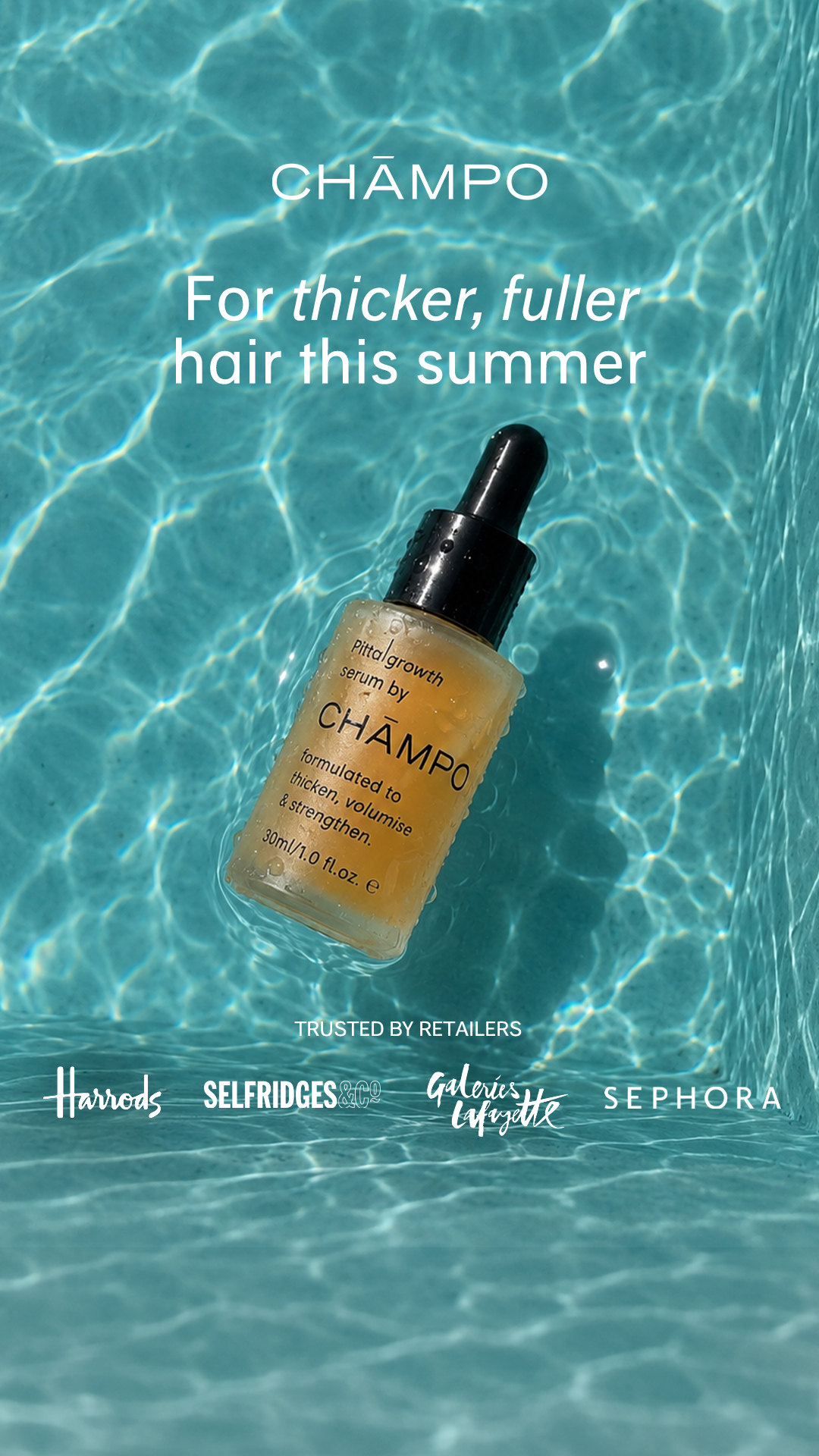 Chāmpo Haircare Facebook ad