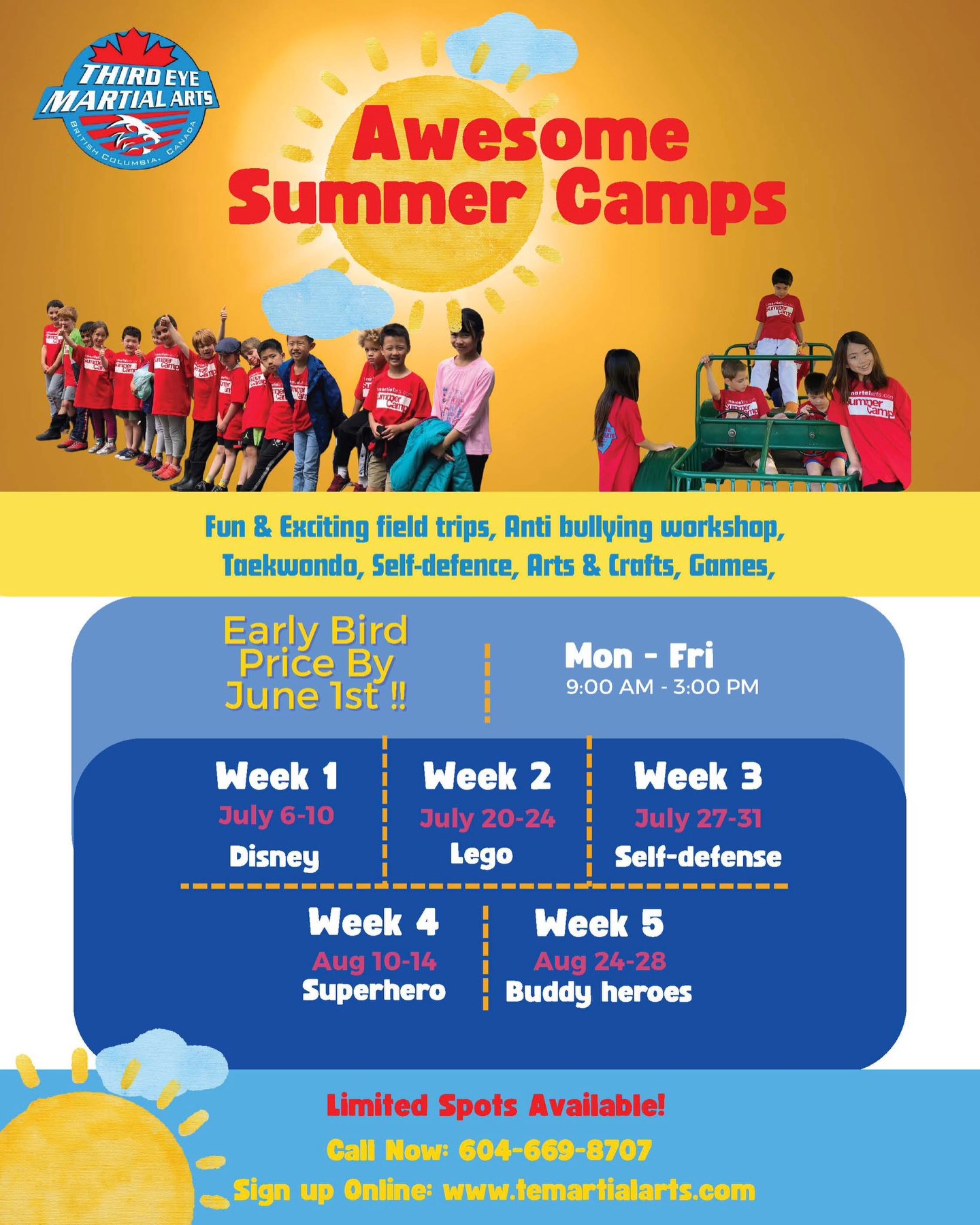 Third Eye Martial Arts Facebook ad: Camps - Third Eye Martial Arts Studio Inc.