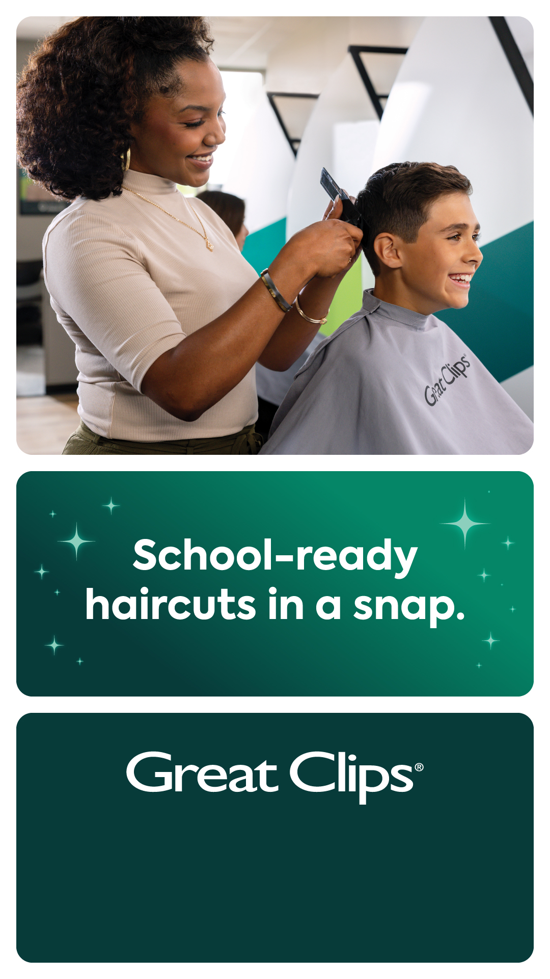 Great Clips Facebook ad from Jul 27, 2026