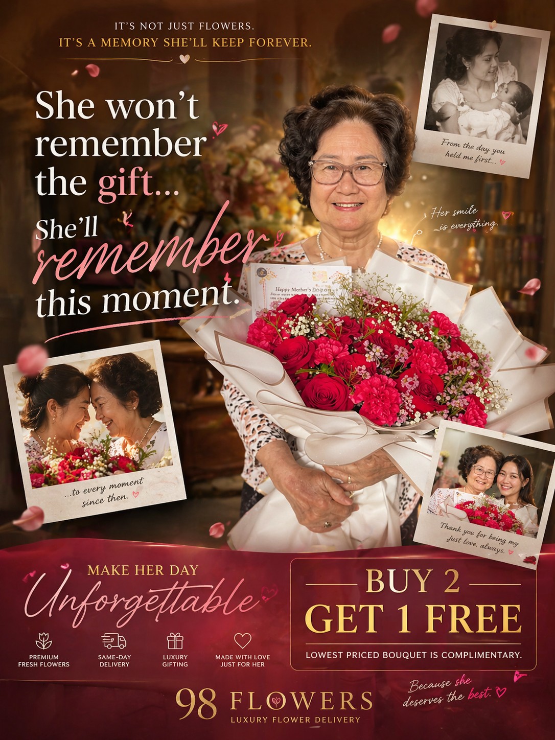 98 Flowers Facebook ad