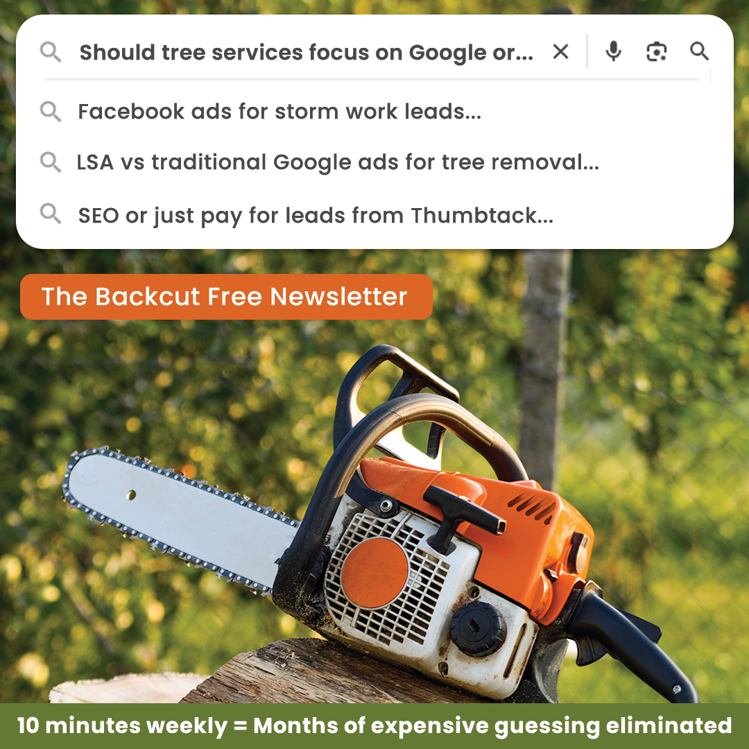 Growth Ring Media Facebook ad: Growth Strategies For Tree Service | Join The Newsletter