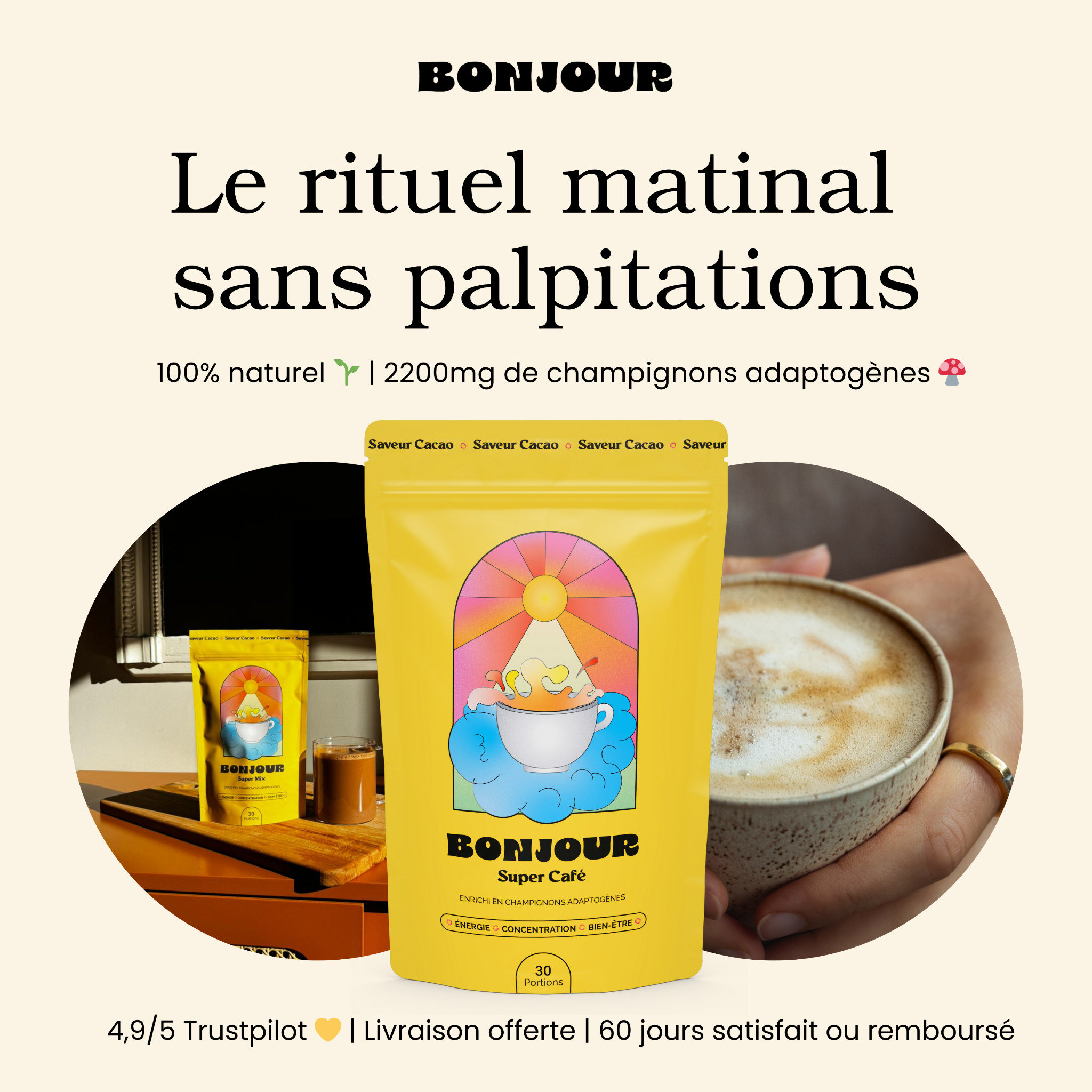 Bonjour Facebook ad