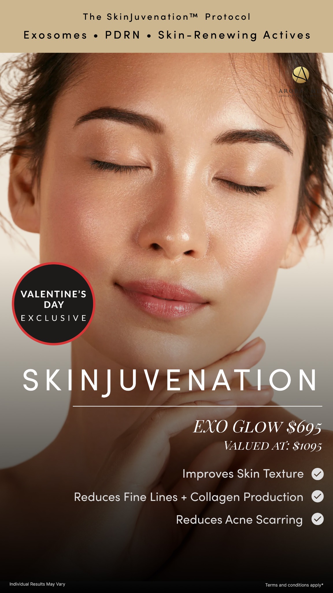 Arora MD Longevity & Aesthetics Facebook ad from Feb 5, 2026