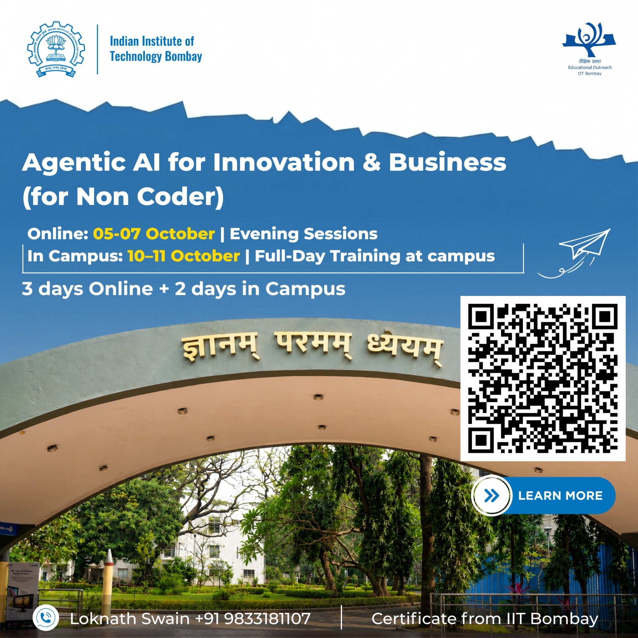 AI Mastery Mentor Facebook ad: IIT Bombay's AI Agent training for non coder