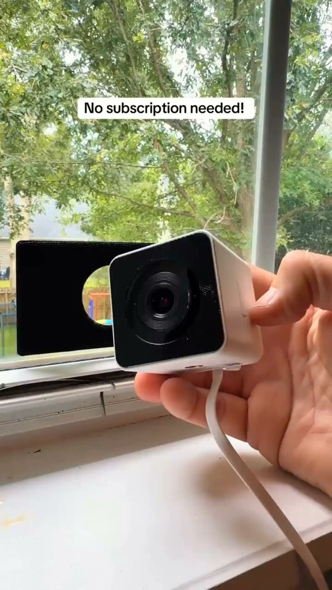 Wyze Facebook ad: It Sticks to Your Window. Everything Else Is Optional.