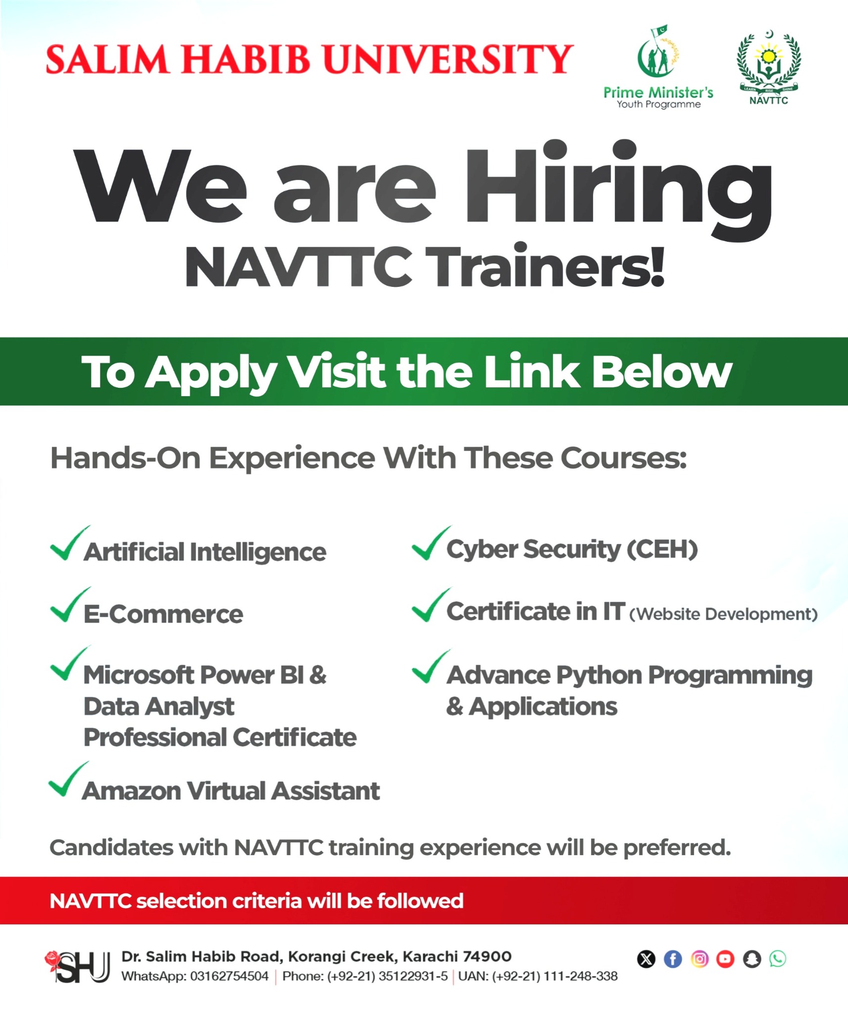 Salim Habib University Facebook ad