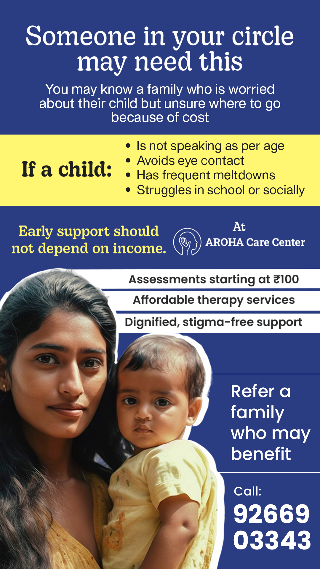 Aroha Care Centre Facebook ad from Feb 18, 2026