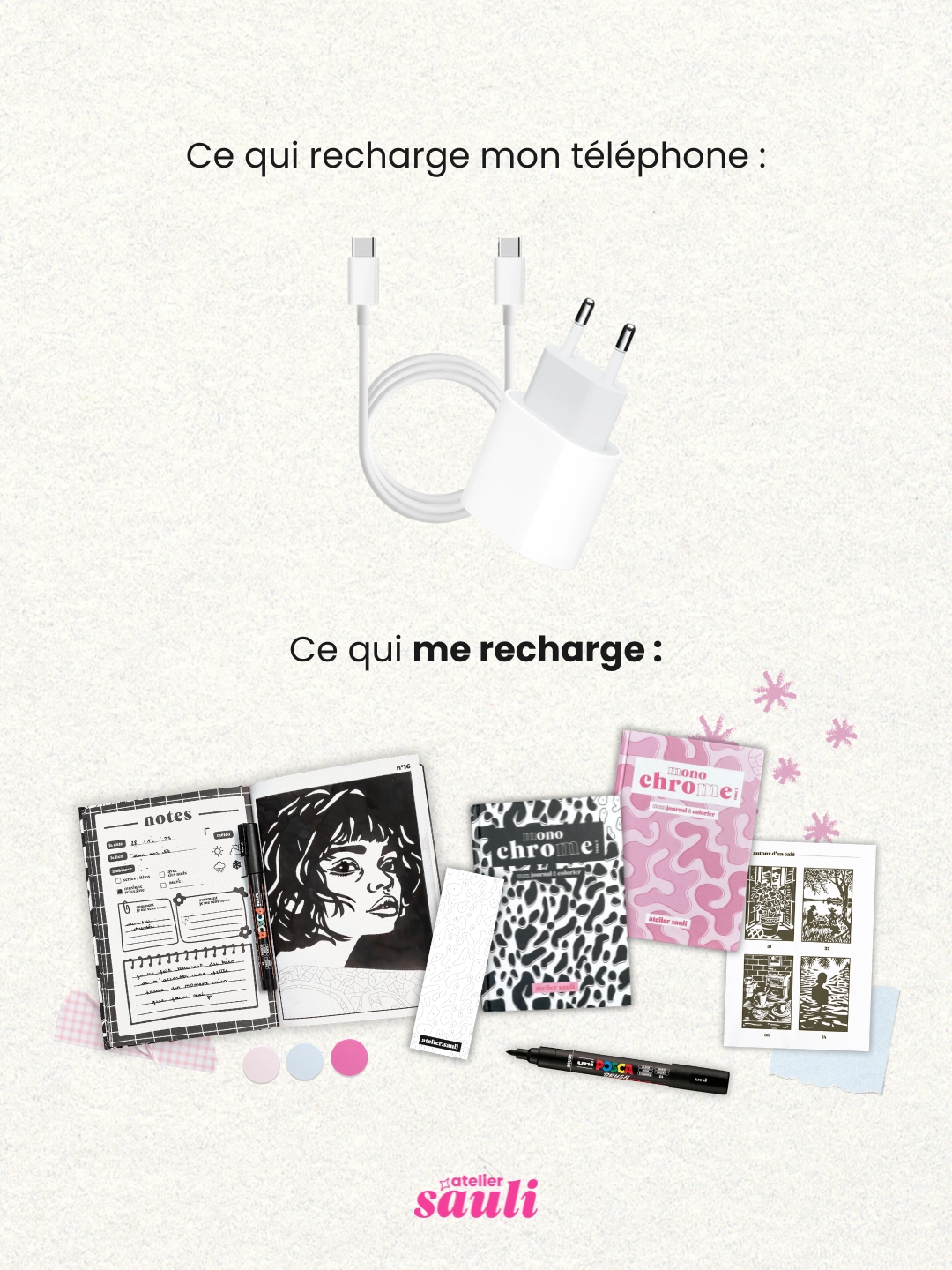 Atelier Sauli Facebook ad: Tu ouvres, tu colories