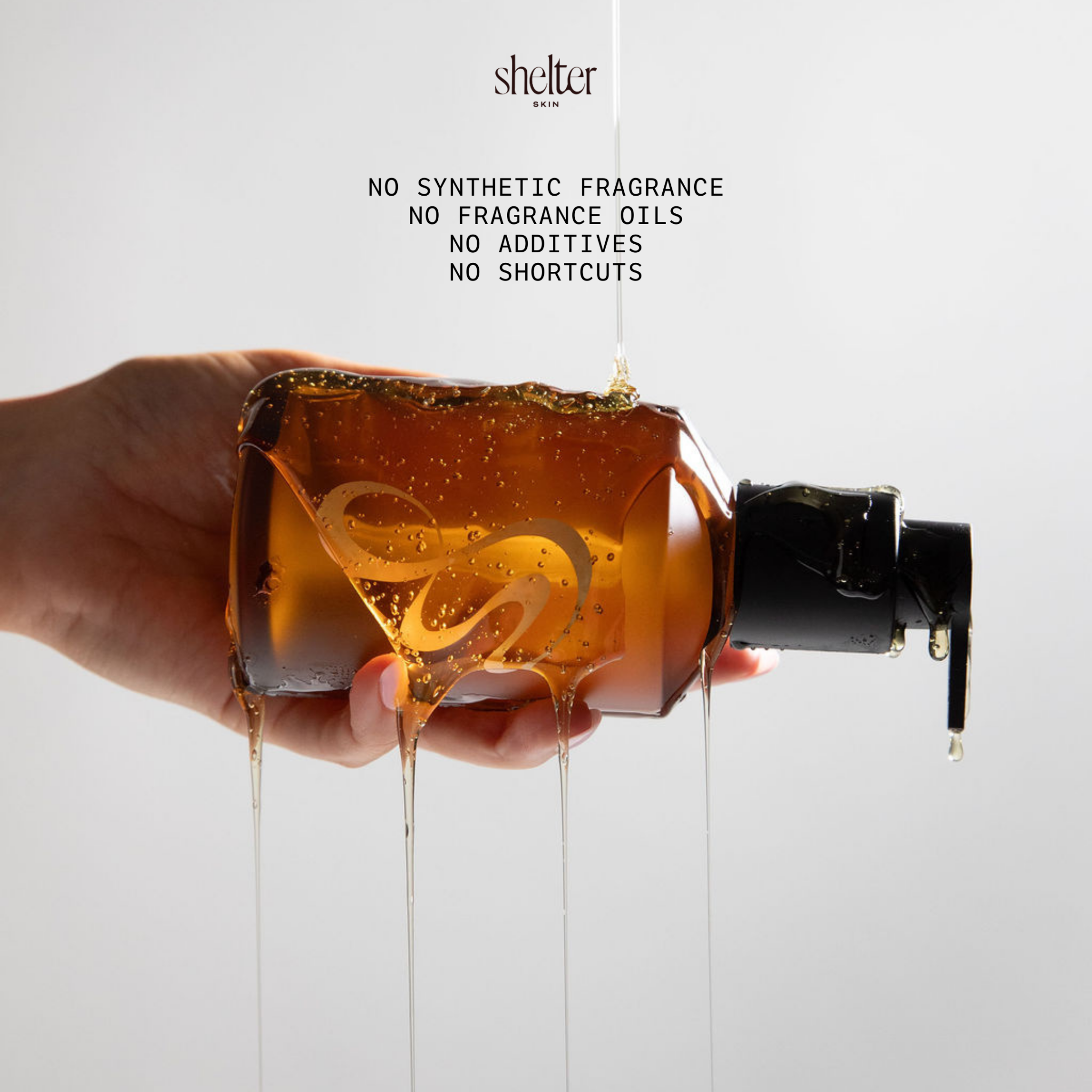 Shelter Skin Facebook ad: Slow beauty. Luxury standards.