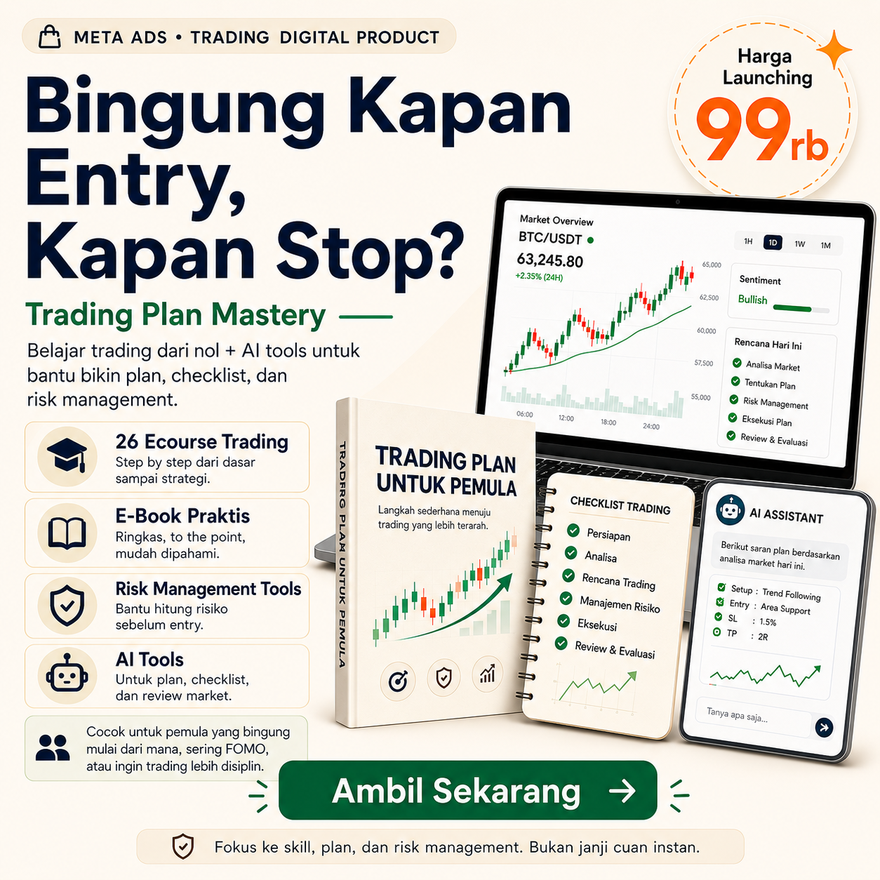 Kichiro Digital Facebook ad: Bingung Kapan Entry, Kapan Stop?