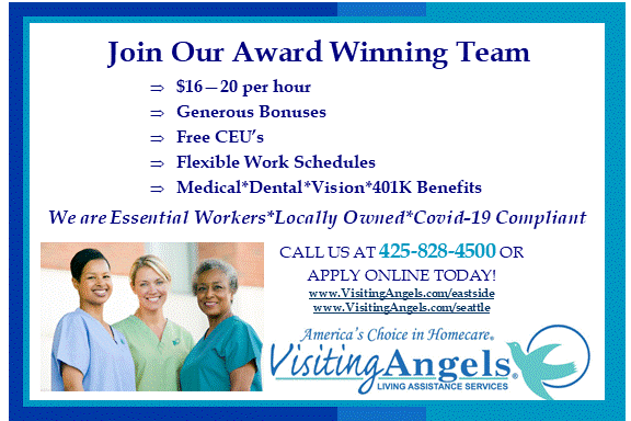 Visiting Angels Facebook ad: Do you want to work with amazing people?