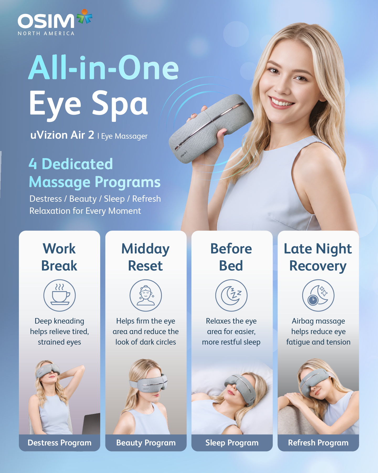 OSIM USA Facebook ad: OSIM uVizion Air 2 Eye Massager | Compact, Cordless and…