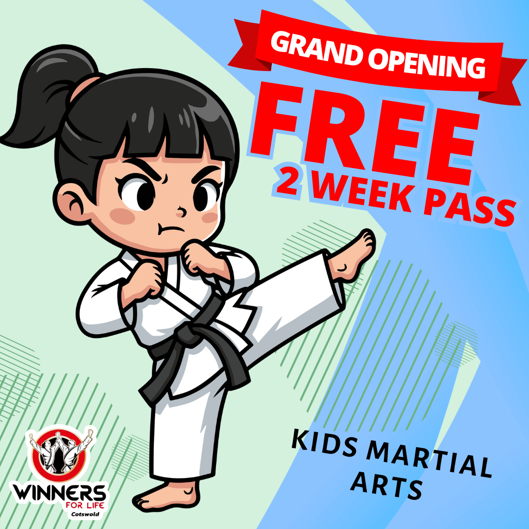 Winners for Life Cotswold Facebook ad: Grand Opening Deal: FREE Martial Arts for Kids!