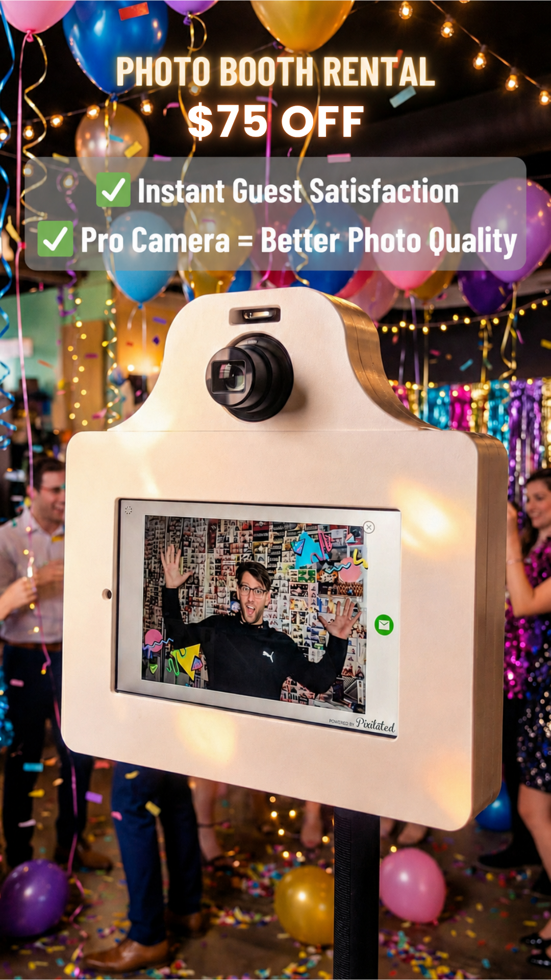 Pixilated Facebook ad