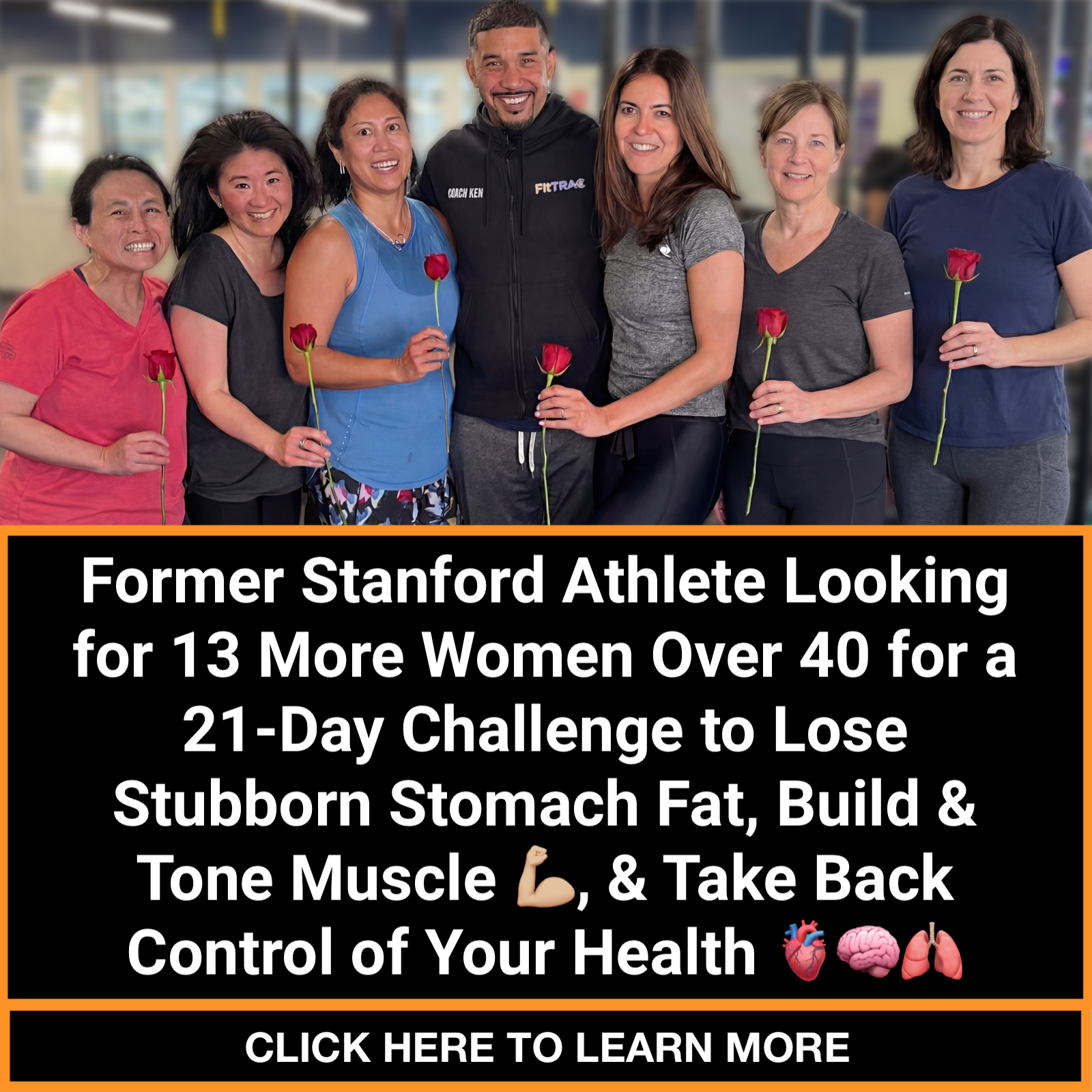 Fittrac Coaching Facebook ad: Tap 'Learn More' to get all the info