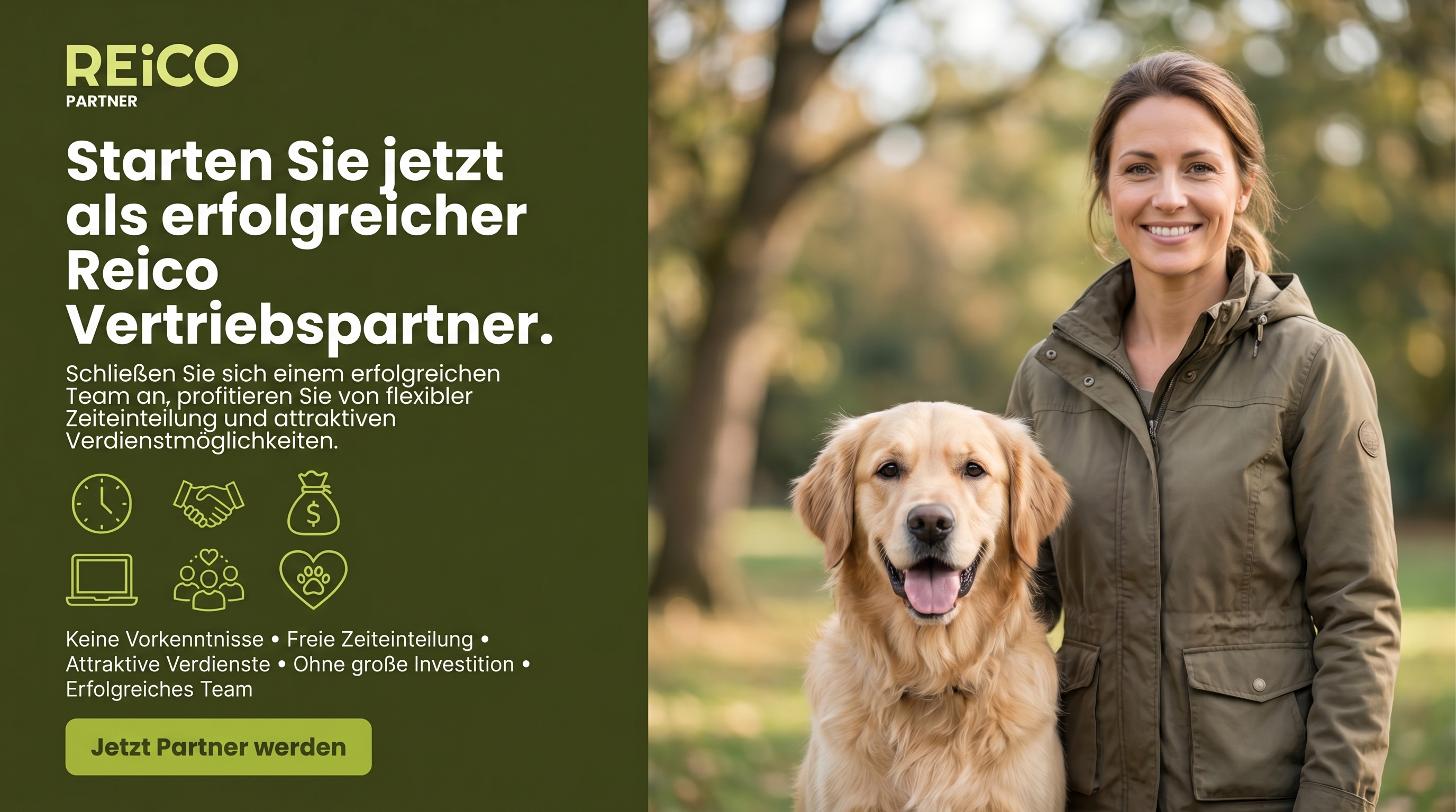 Clemens Eigler Reico Partner Facebook ad: Hundefutter empfehlen & verdienen