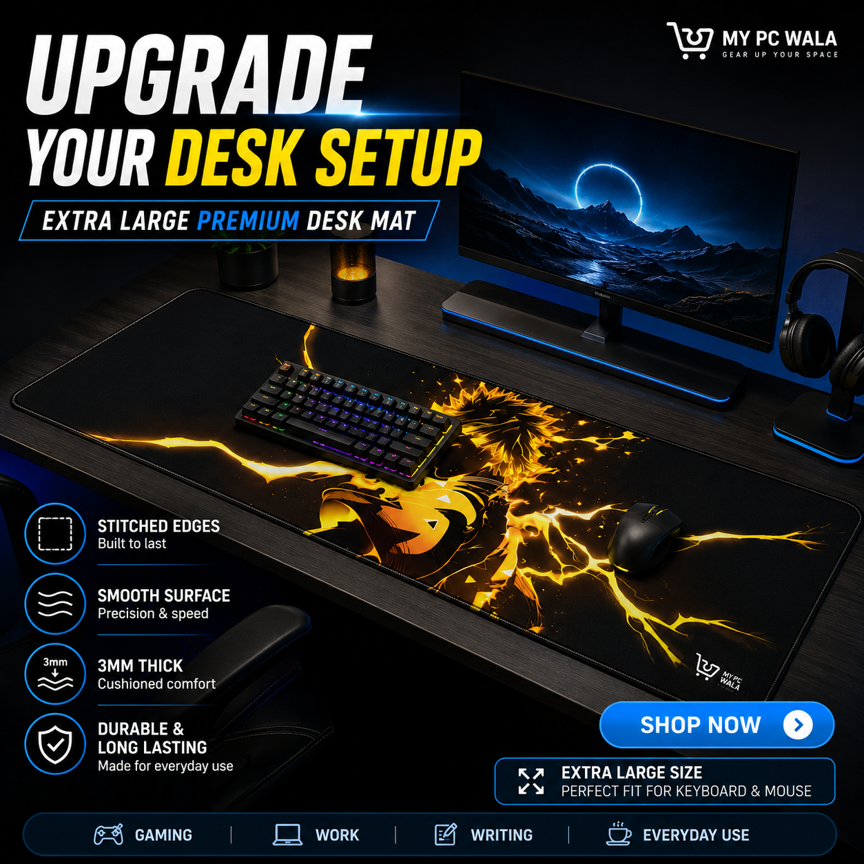 My Pc Wala.in Facebook ad: Professional Desk Mat Extra Large Premium Quality With…