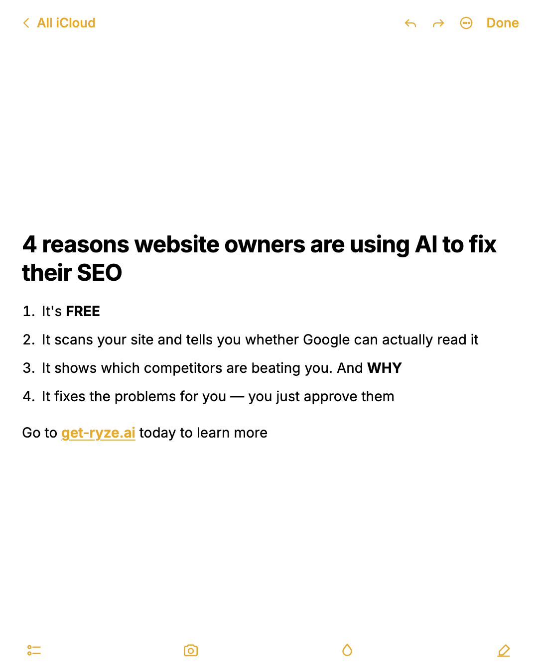 Ryze AI Facebook ad