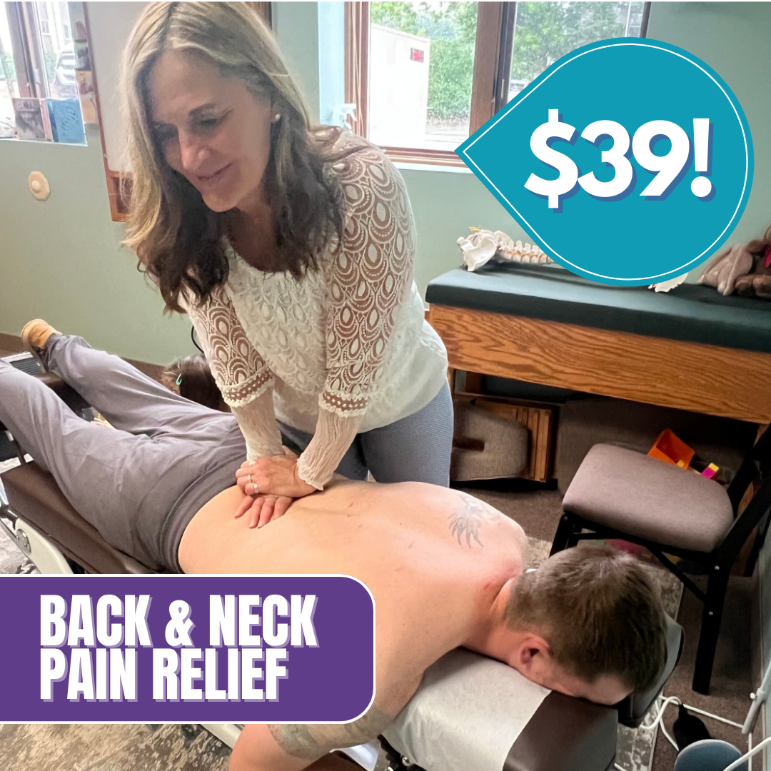Studer Chiropractic, P.C. Facebook ad: Don’t Settle for Pain, Get Answers for $39!