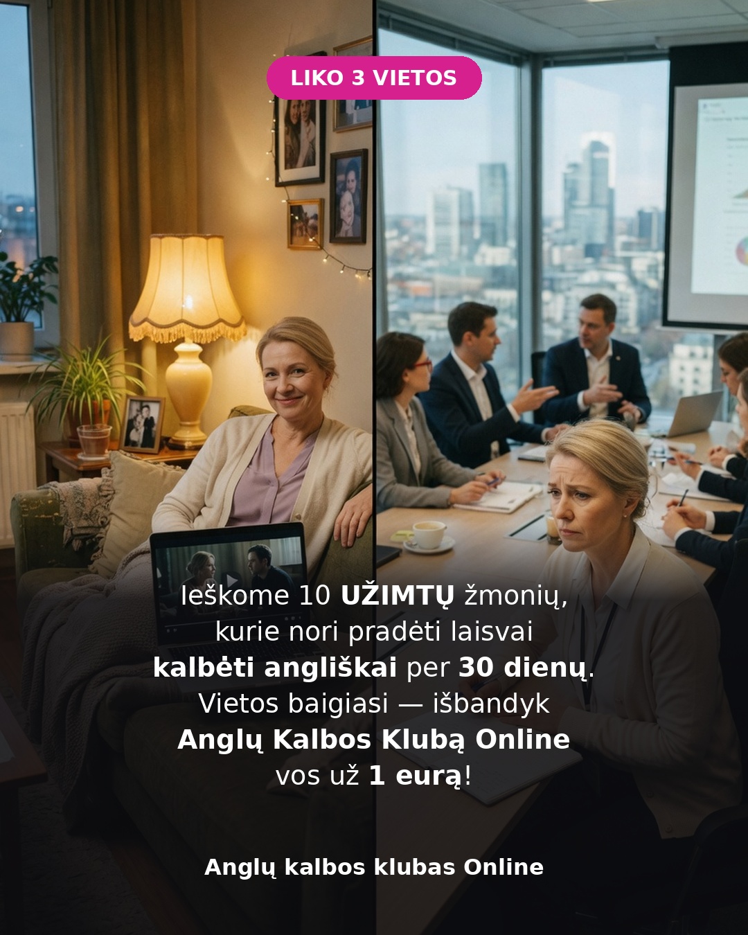 Anglų Kalbos Klubas Online Facebook ad: Nori sužinoti savo anglų kalbos lygį?