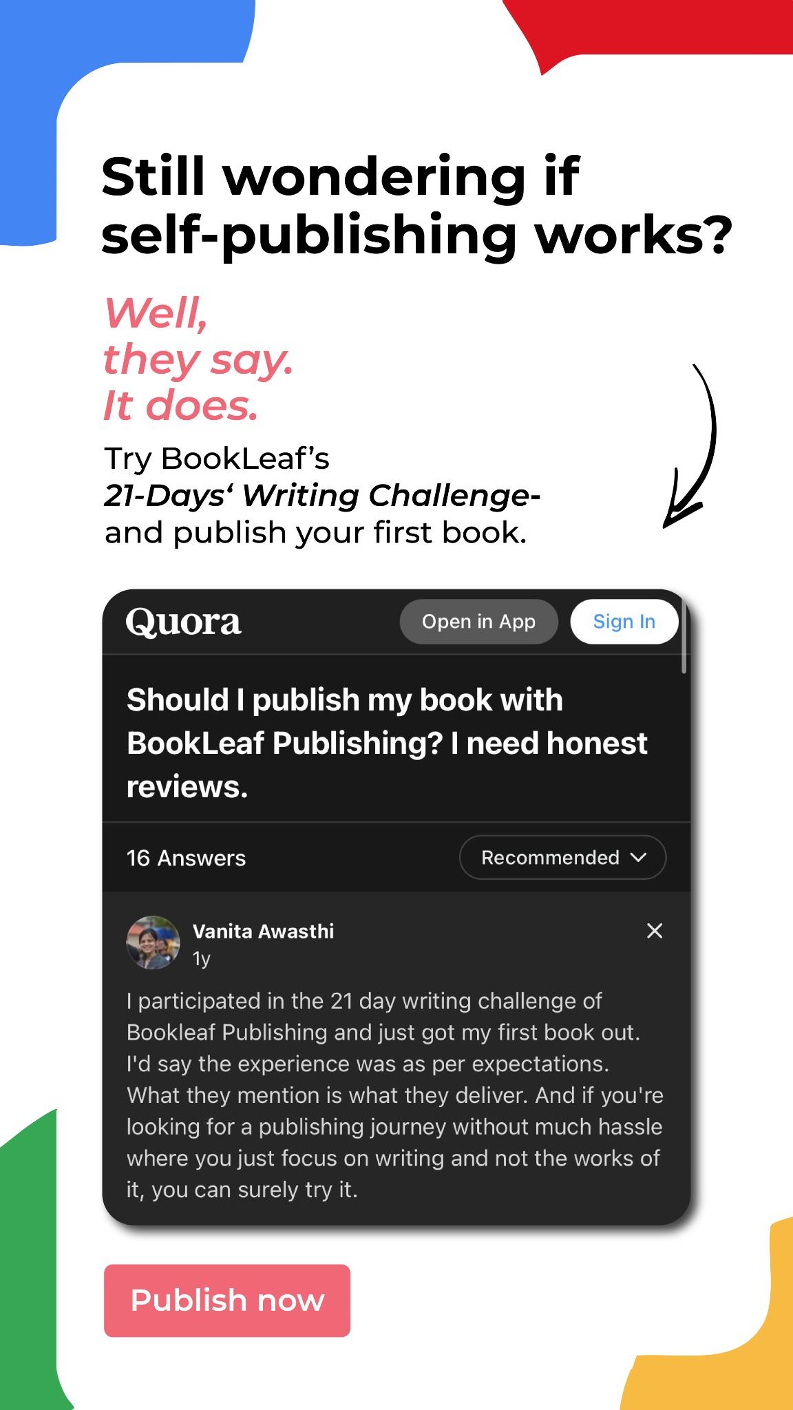 BookLeaf Publishing Facebook ad