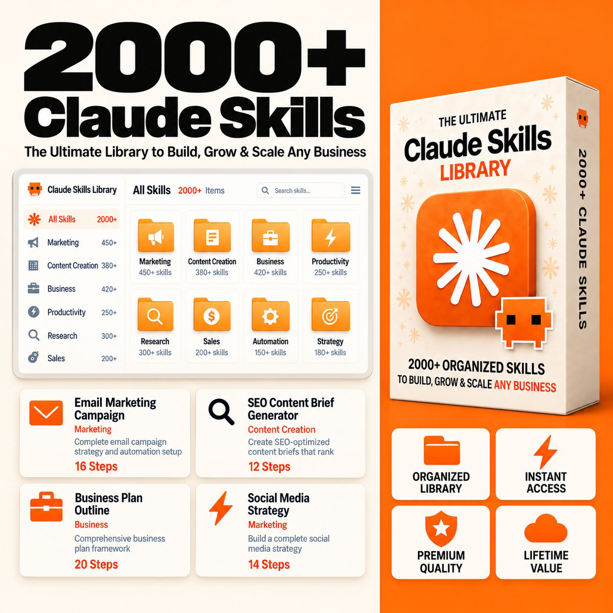 AI Avalanche Facebook ad: Unlock Claude’s Full Power with 2,000+ Ready Skills