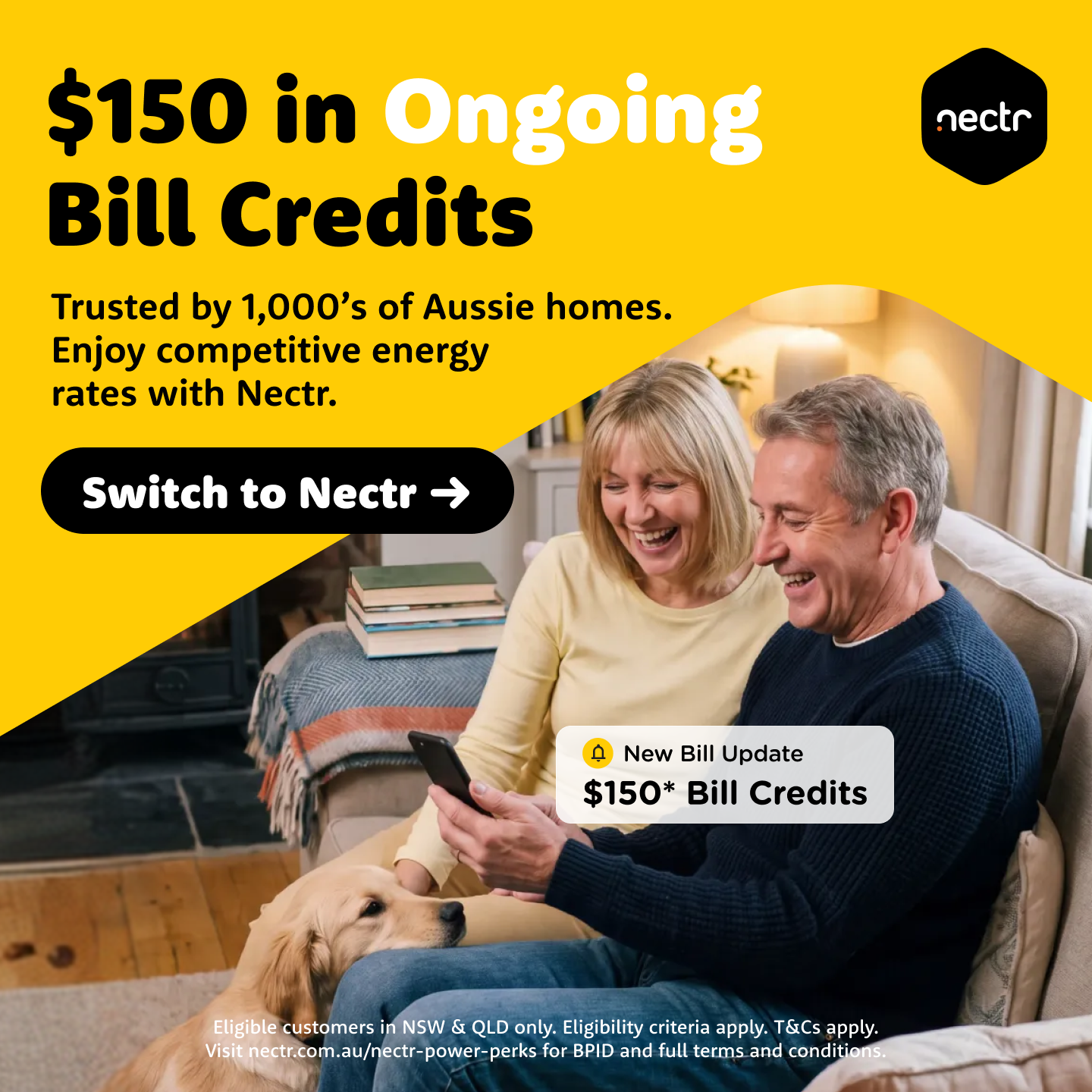 Nectr Facebook ad: Energy Extras With Nectr Power Perks