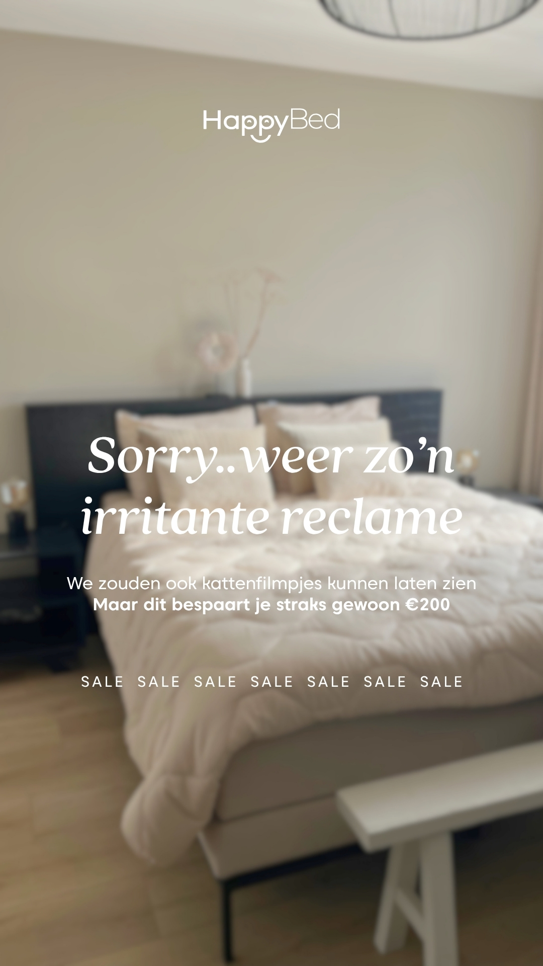 HappyBed Facebook ad