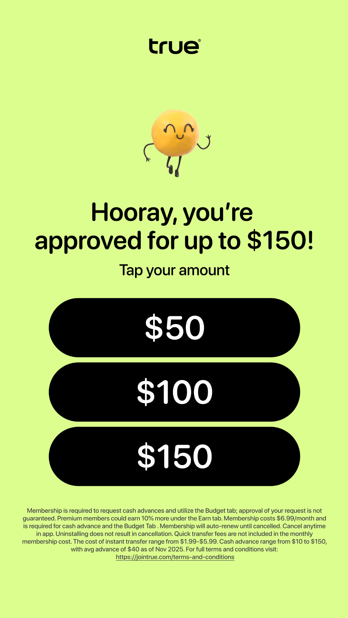 True Finance  Facebook ad