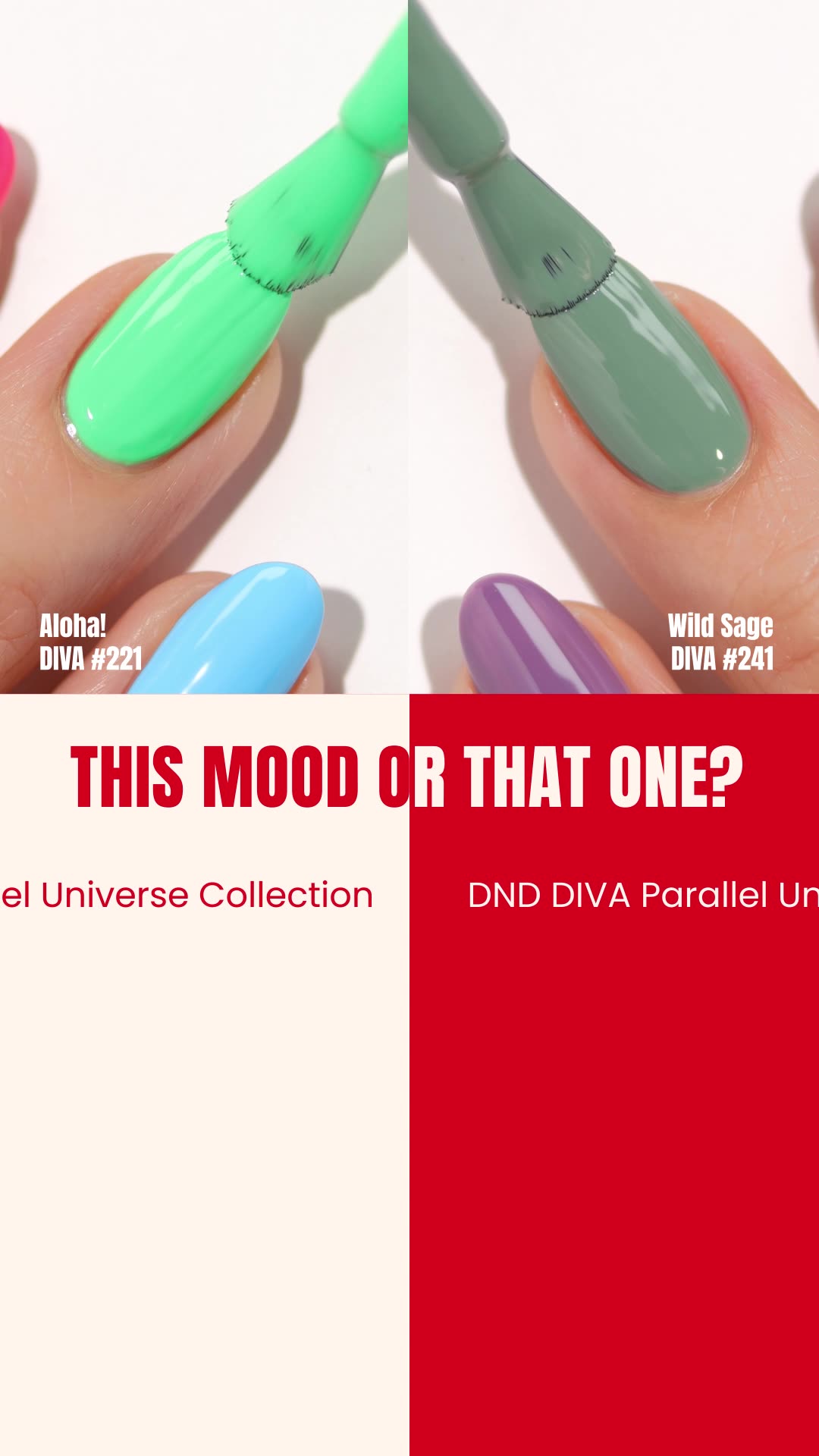 Dnd Gel Facebook ad: NEW DND DIVA Parallel Universe Collection