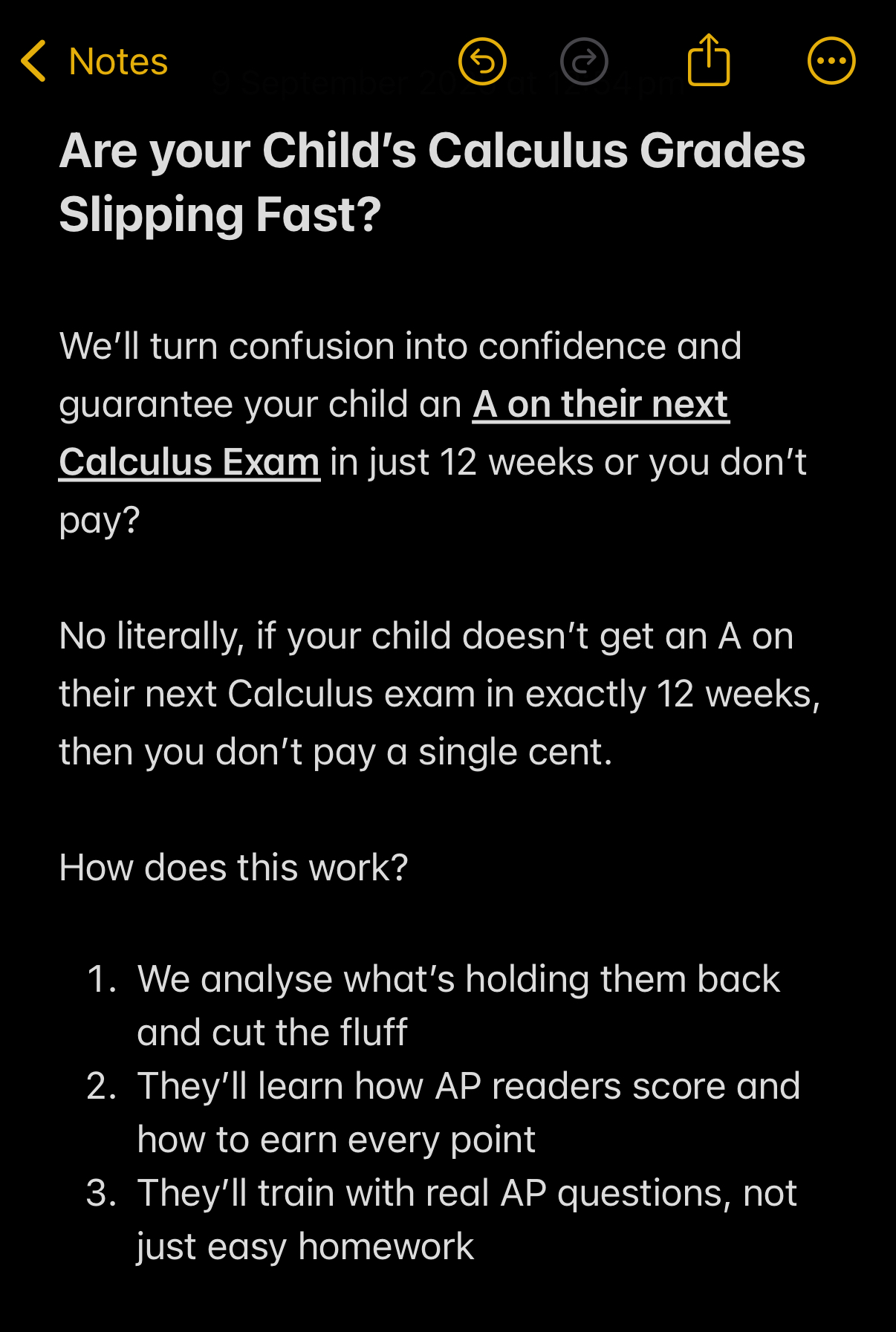 Evan Roberts - Math Made Simple Facebook ad: Parents Who Want Their Kids To Get Ahead In Calculus…