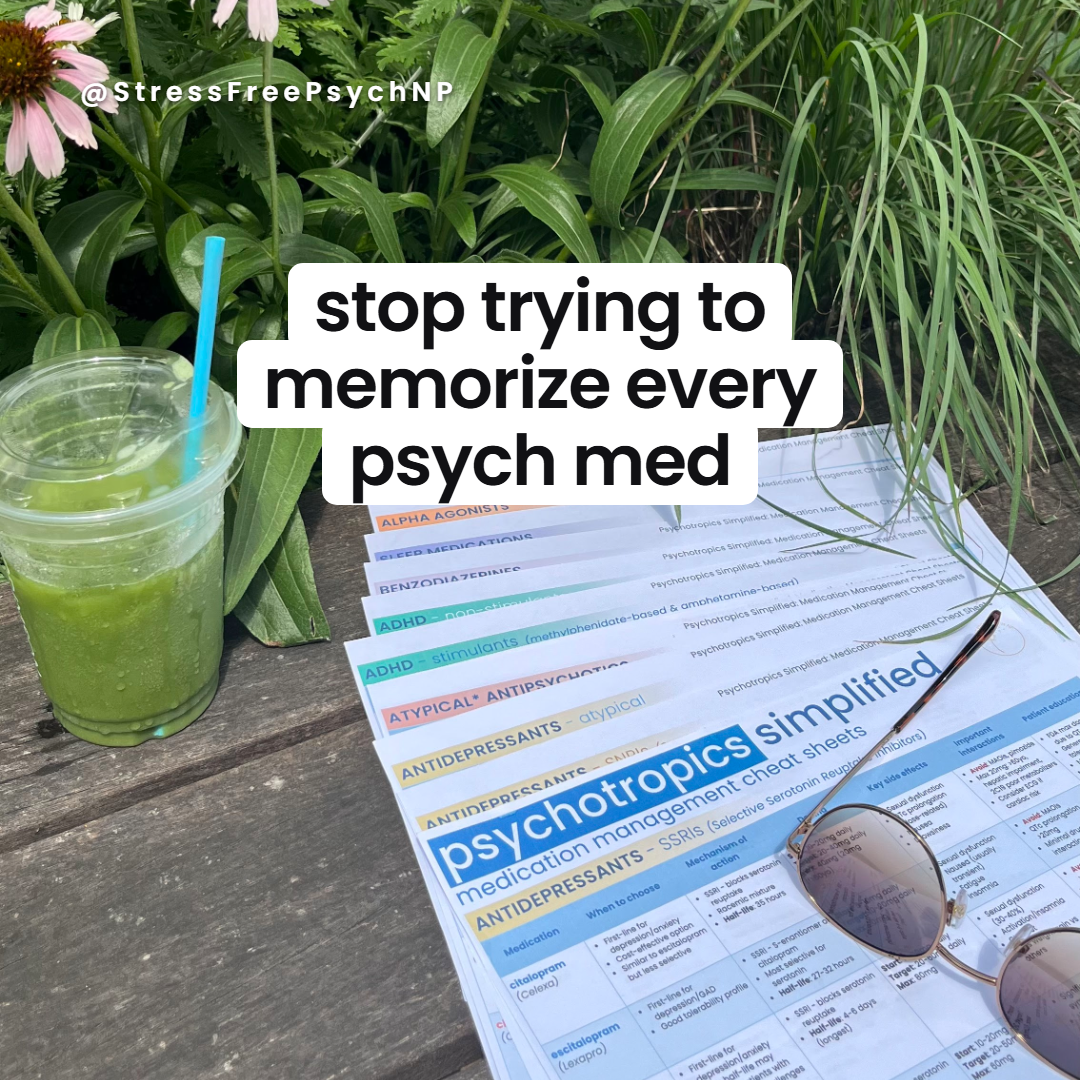 Stress Free Psych NP Facebook ad: Calling all psych NPs who keep telling themselves…
