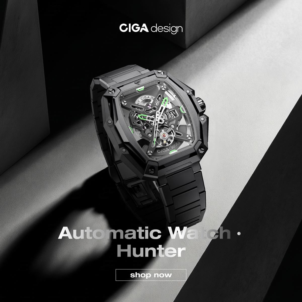CIGA Design Facebook ad: The Hunter is not just worn, it's unleashed.