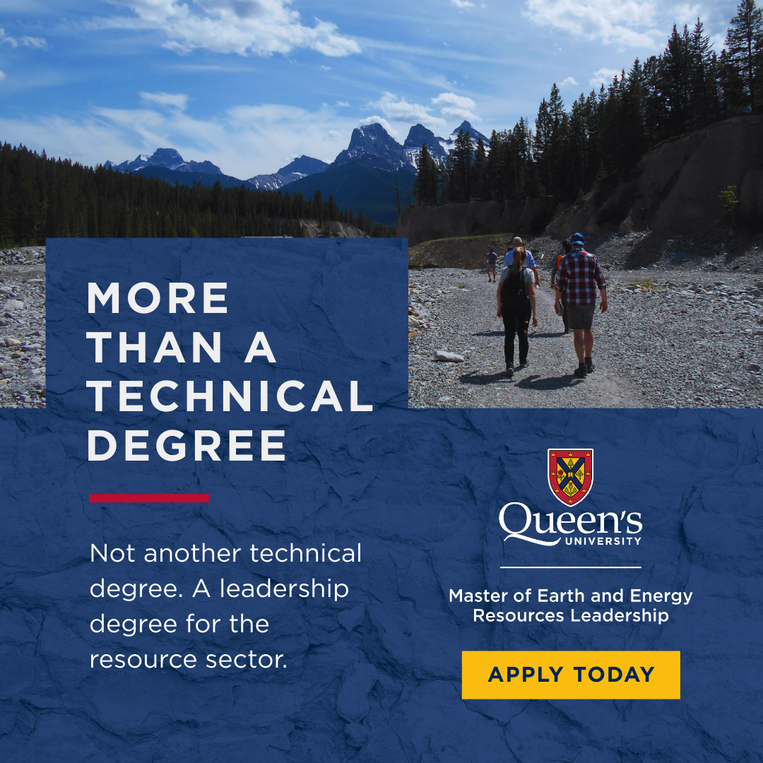 Queen's Department of Geological Sciences and Geological Engineering Facebook ad: A Leadership Degree for Pros