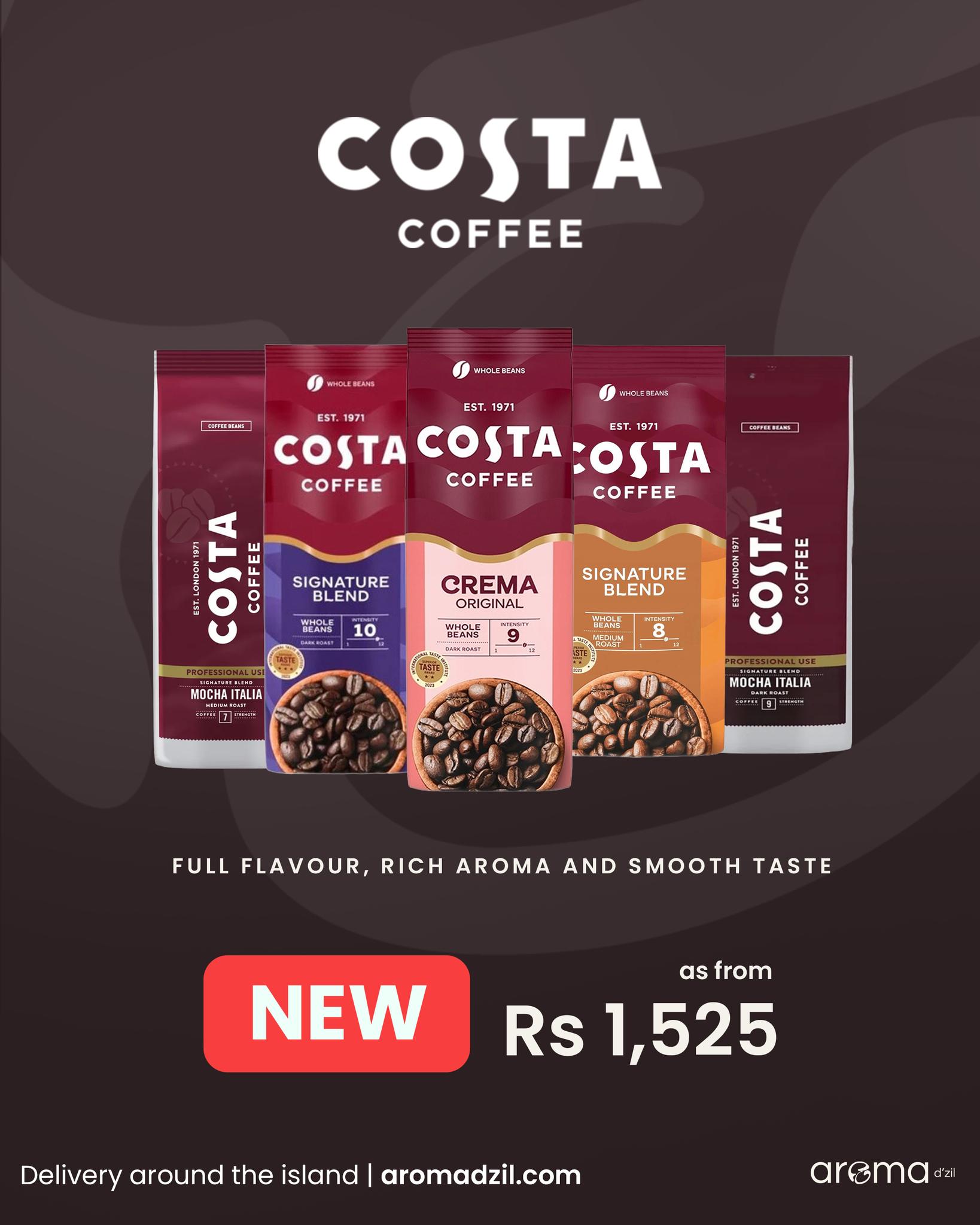 Aroma D'Zil Facebook ad: NEW COSTA COFFEE, London's Favourite Since 1971 …